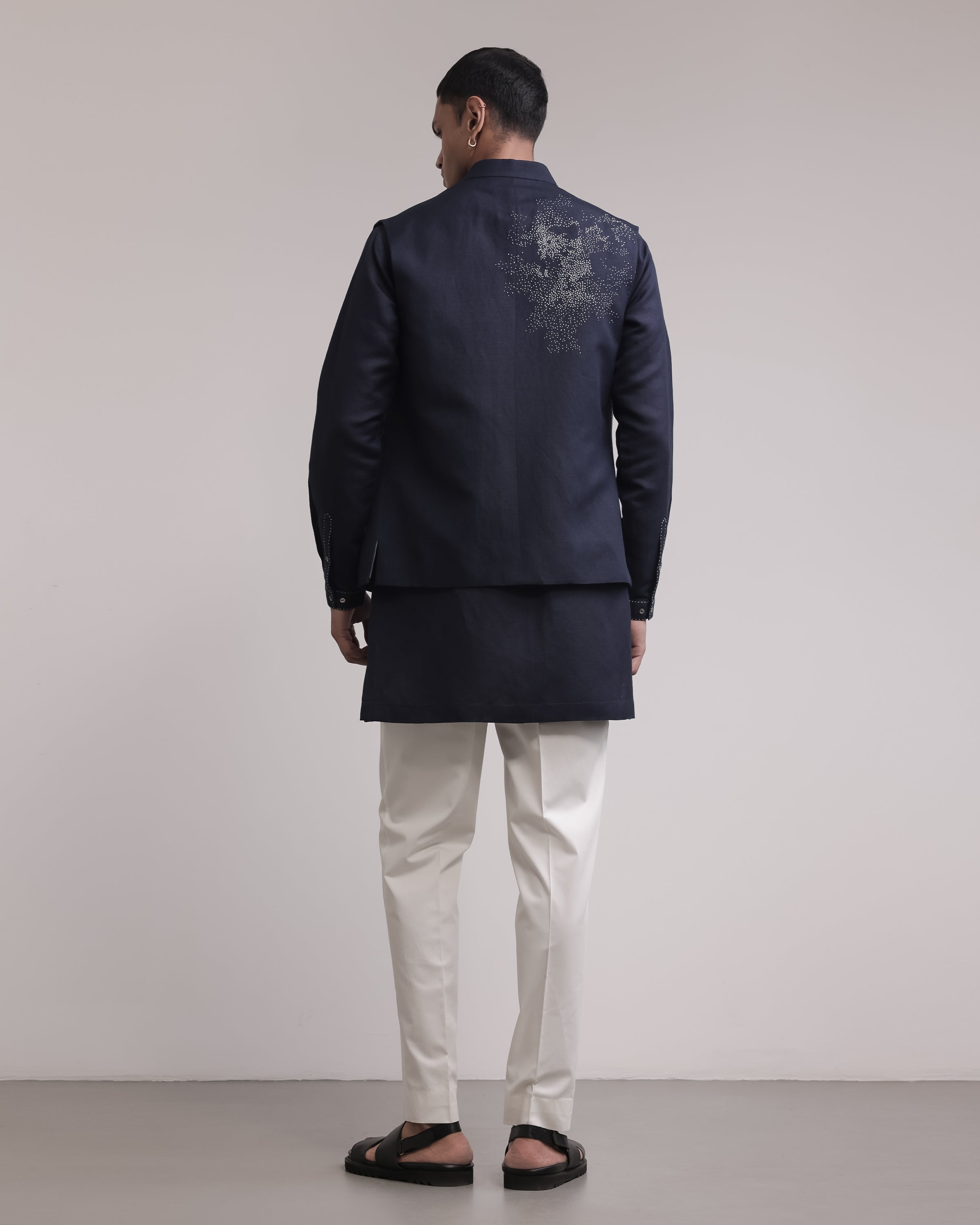COUNTRYMADE Nehru Jackets Residual Bundi Set ensemble bundi kurta pantalon brodé