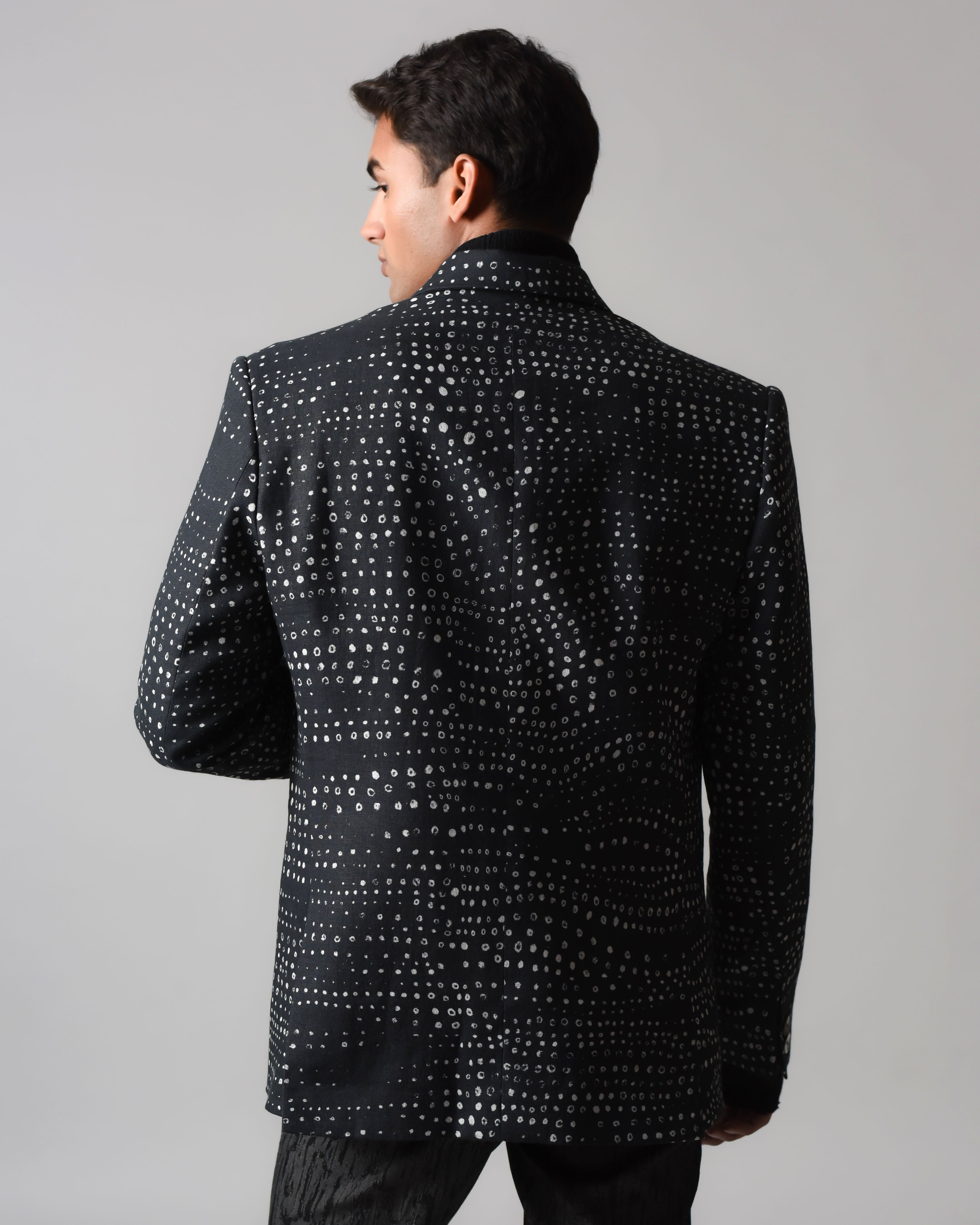 COUNTRYMADE Jackets Aboriginal Linen Double-breasted Blazer blazer croisé en lin imprimé