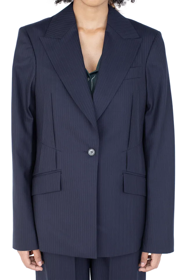 Kiko Kostadinov Outerwear TRIPOLINA Tailored Jacket veste tailleur Navy en laine