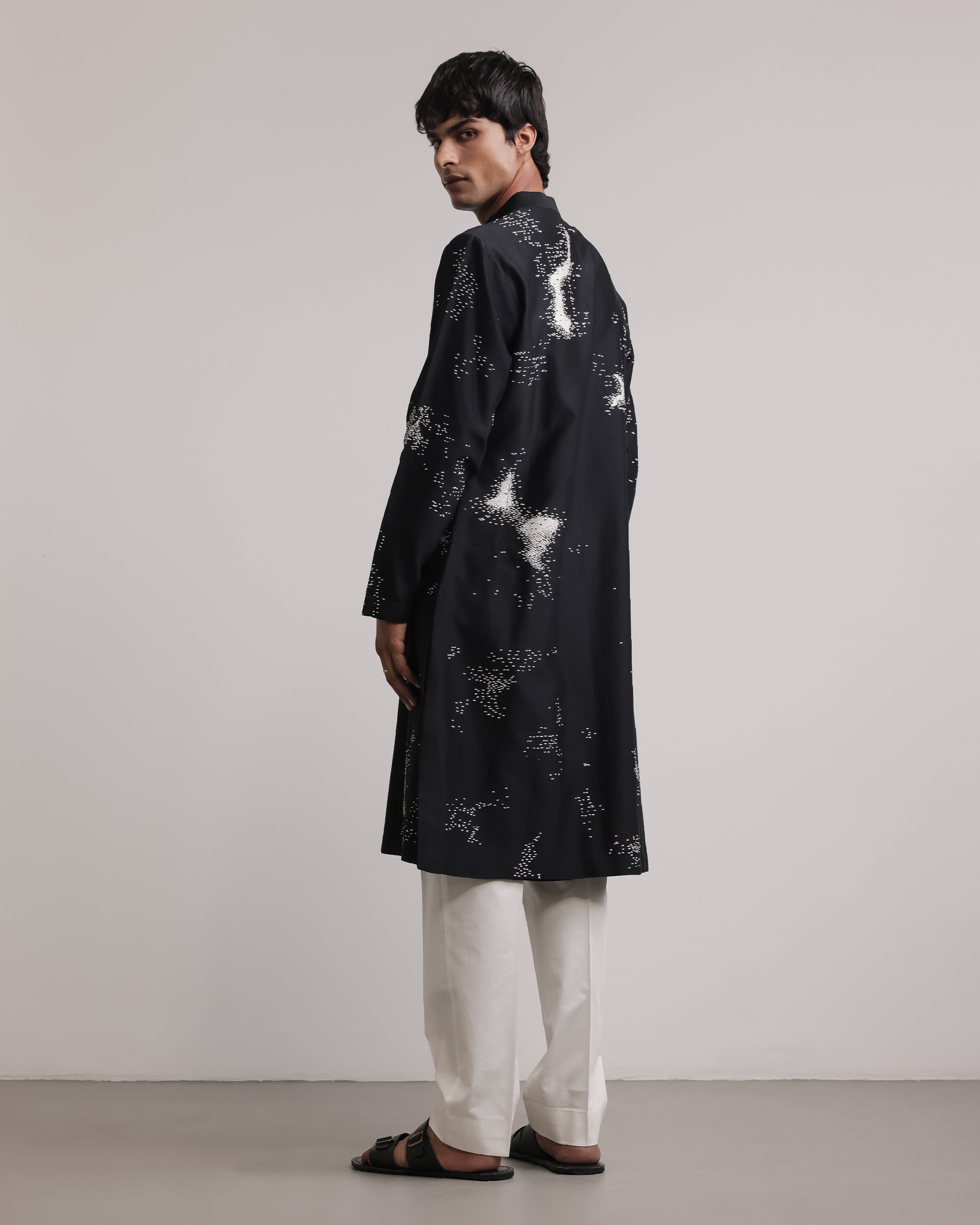 COUNTRYMADE Kurtas Trail Drift Kurta Set ensemble kurta en soie Chanderi brodé