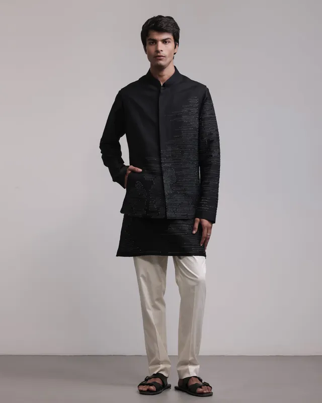 COUNTRYMADE Nehru Jackets Frayed Memories Bundi Set ensemble bundi brodé