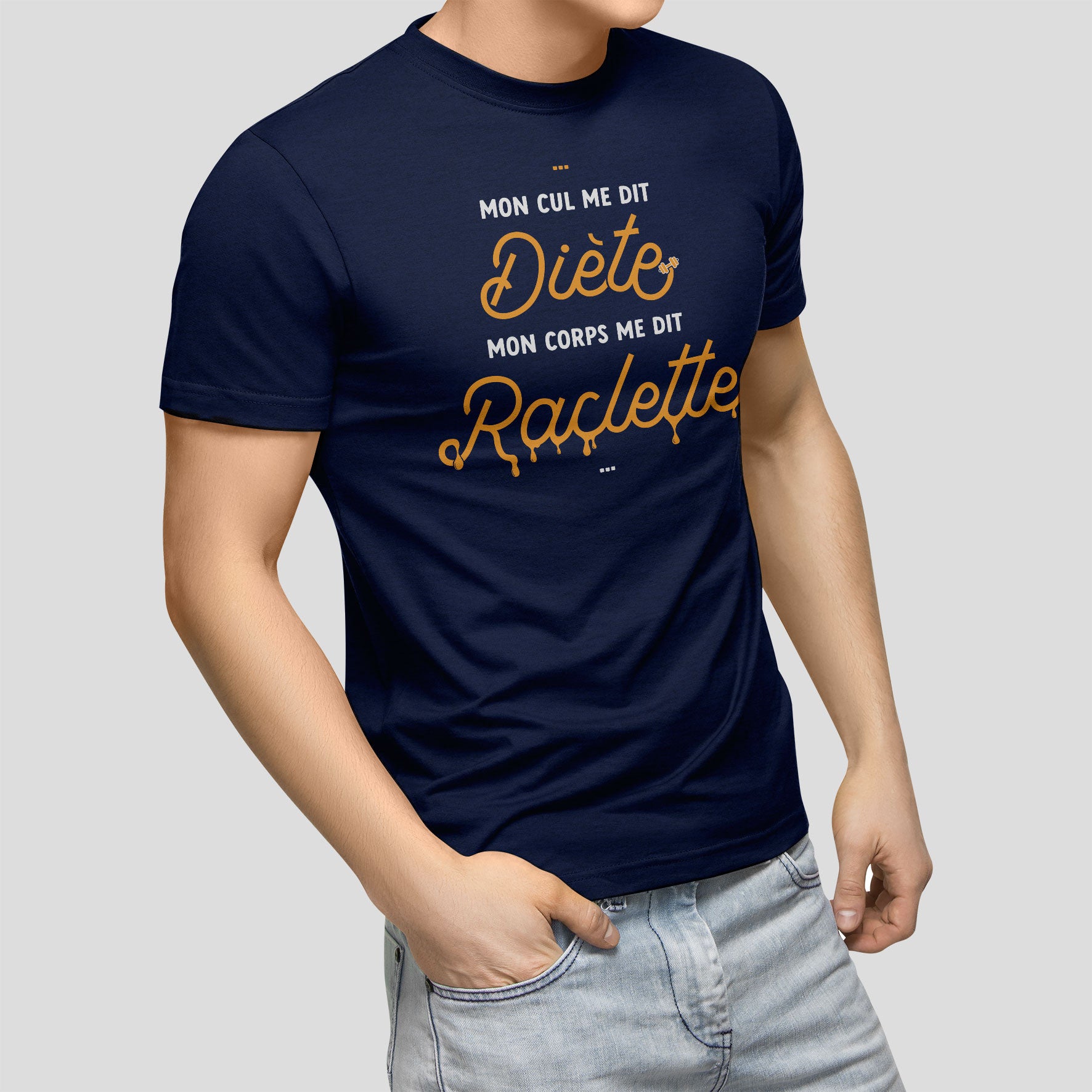 Juste Un T-shirt T-shirts Imprimés Mon corps me dit Raclette t-shirt homme