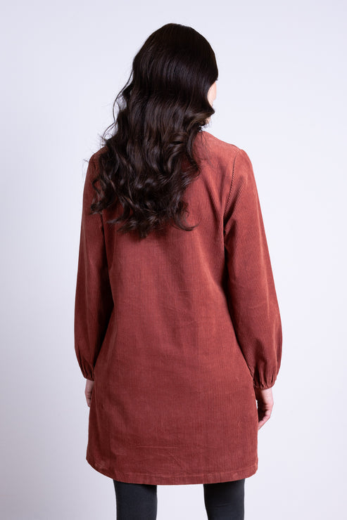 Nomads Clothing Robes Robe tunique velours rose brun 36–42 coton côtelé