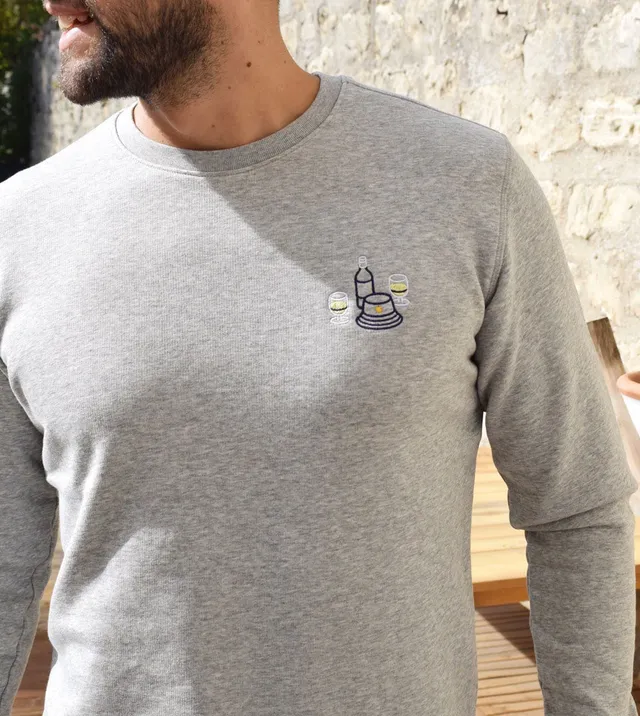 Juste Un T-shirt Sweats Brodés Pastis Bob sweat brodé