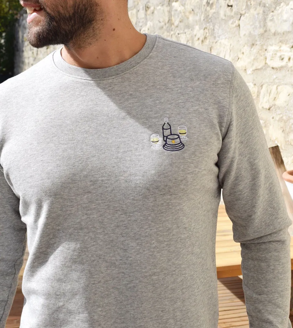 Juste Un T-shirt Sweats Brodés Pastis Bob sweat brodé
