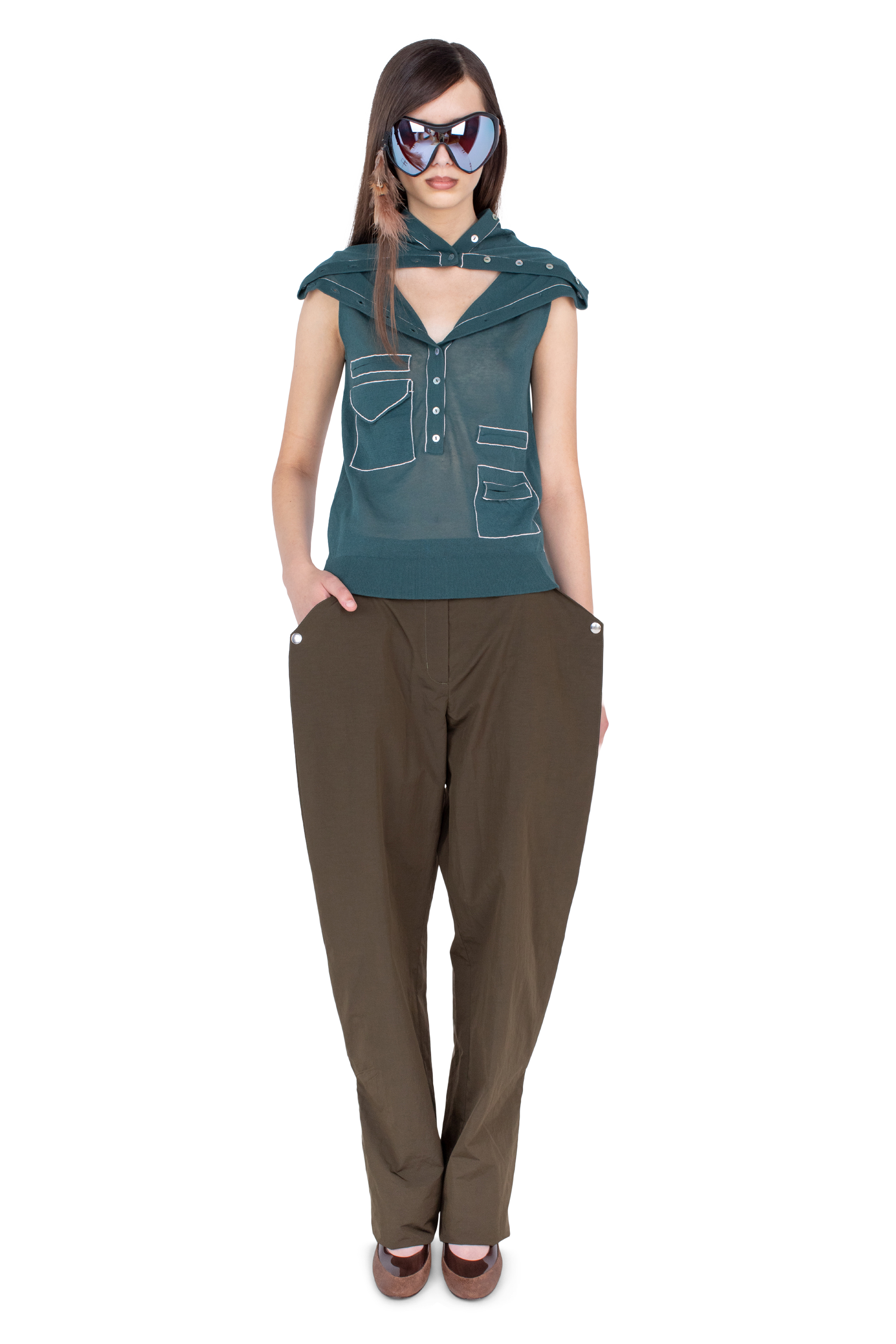 Kiko Kostadinov Knitwear KREINER Knit Roll Neck pull vert loden