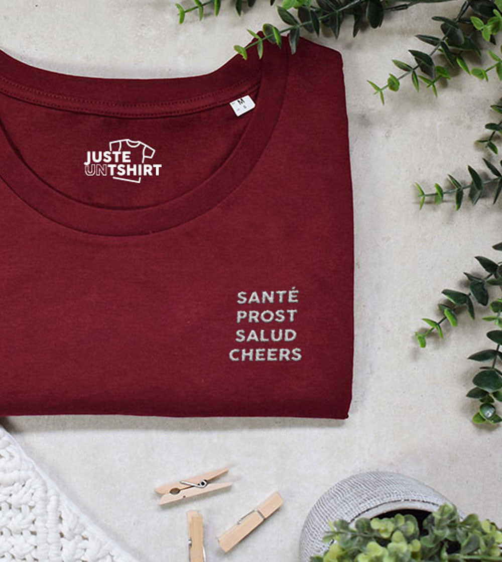 Juste Un T-shirt T-shirts Brodés Santé t-shirt brodé apéro