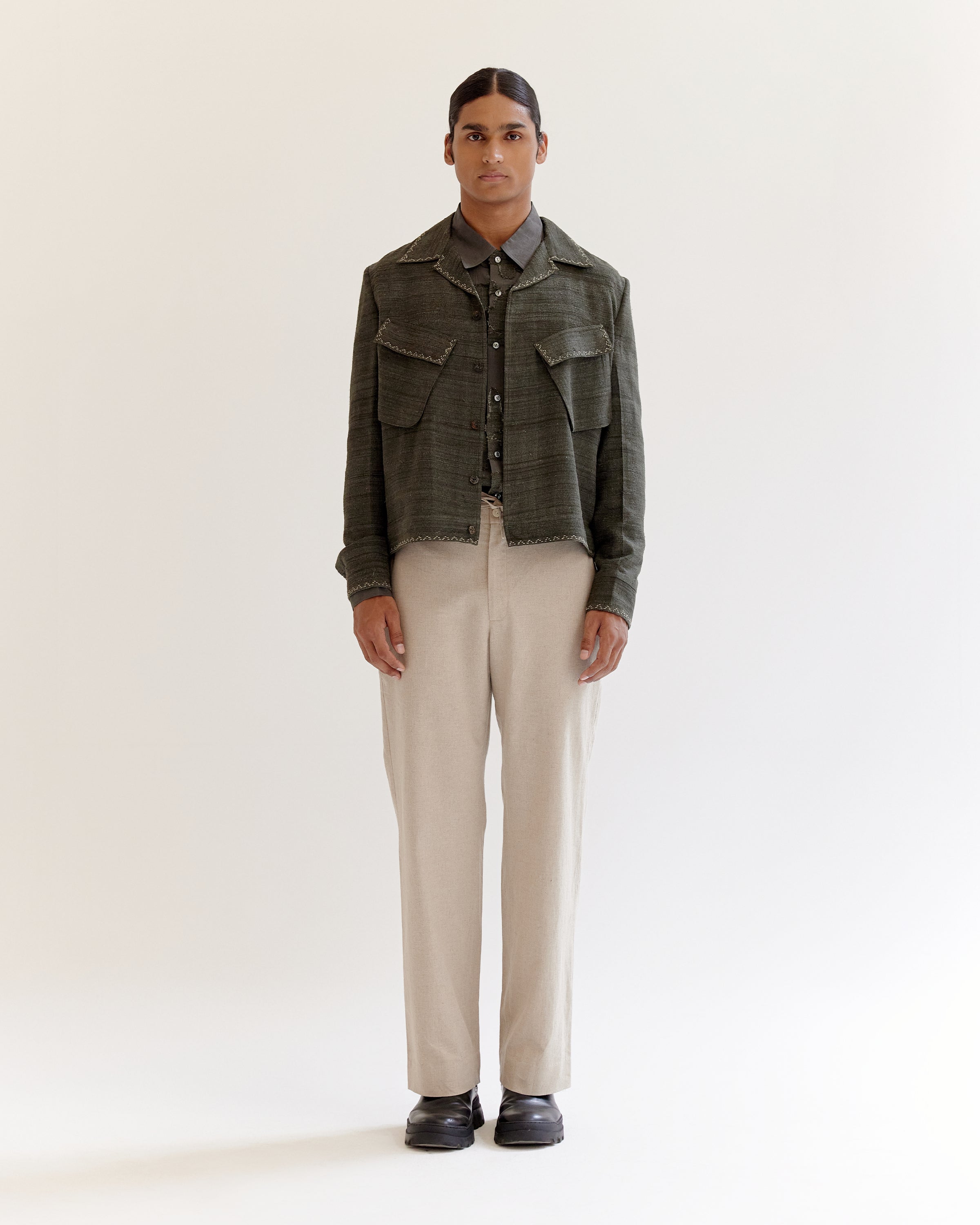 COUNTRYMADE Jackets Vintage cropped military Jacket veste courte brodée