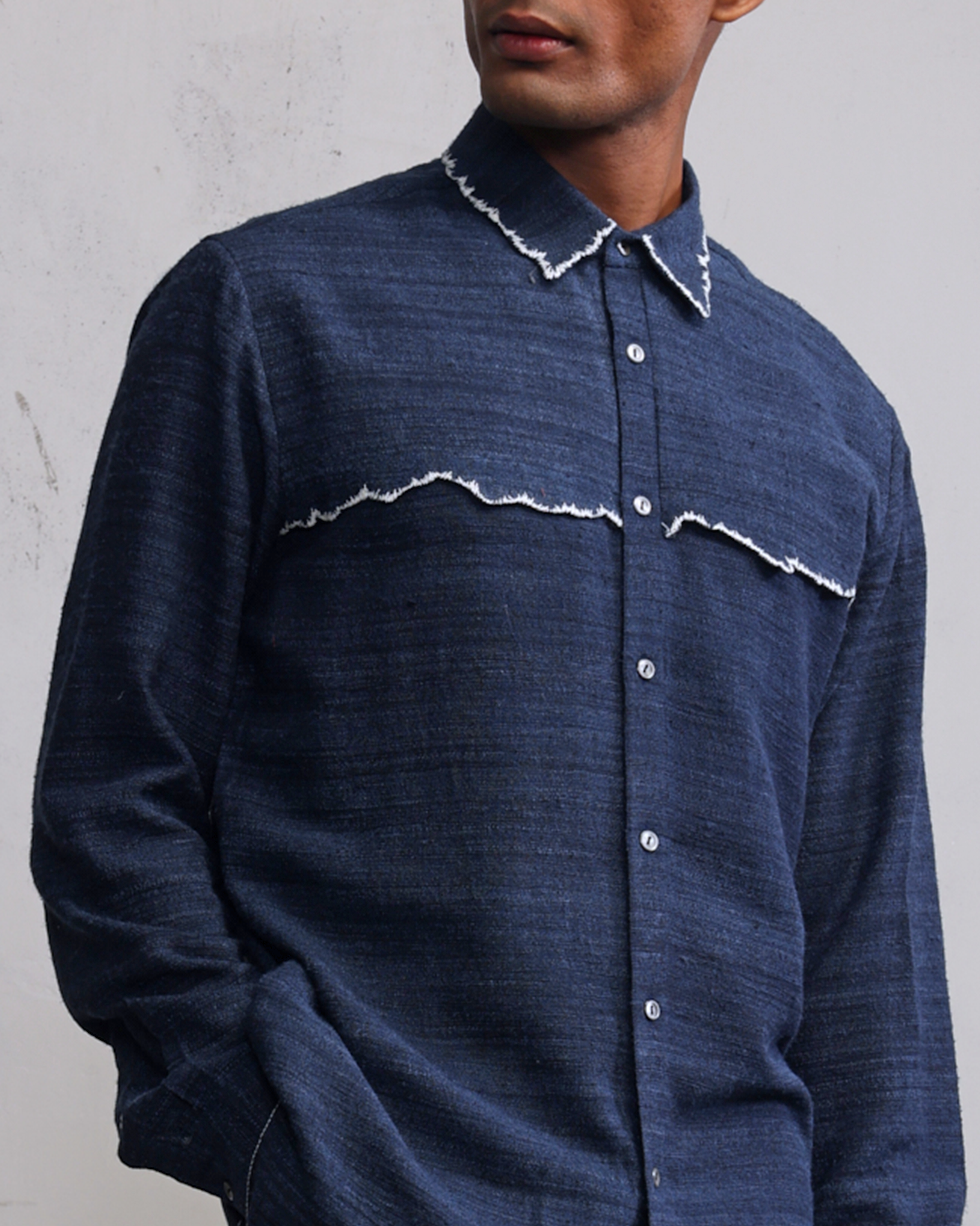 COUNTRYMADE Shirts Fractured line yoke shirt chemise brodée sur commande
