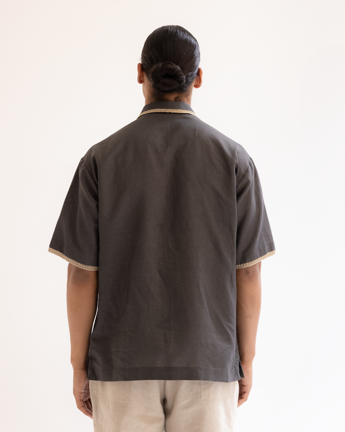 COUNTRYMADE T-shirts Contour Crochet T-Shirt en lin Trail Dust