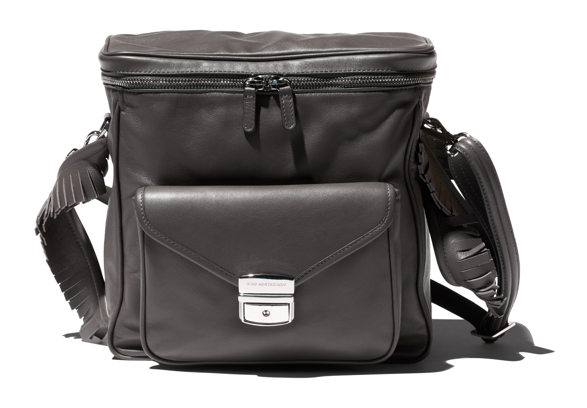 Kiko Kostadinov Bags PRION Camera Bag sac London Fog cuir nappa