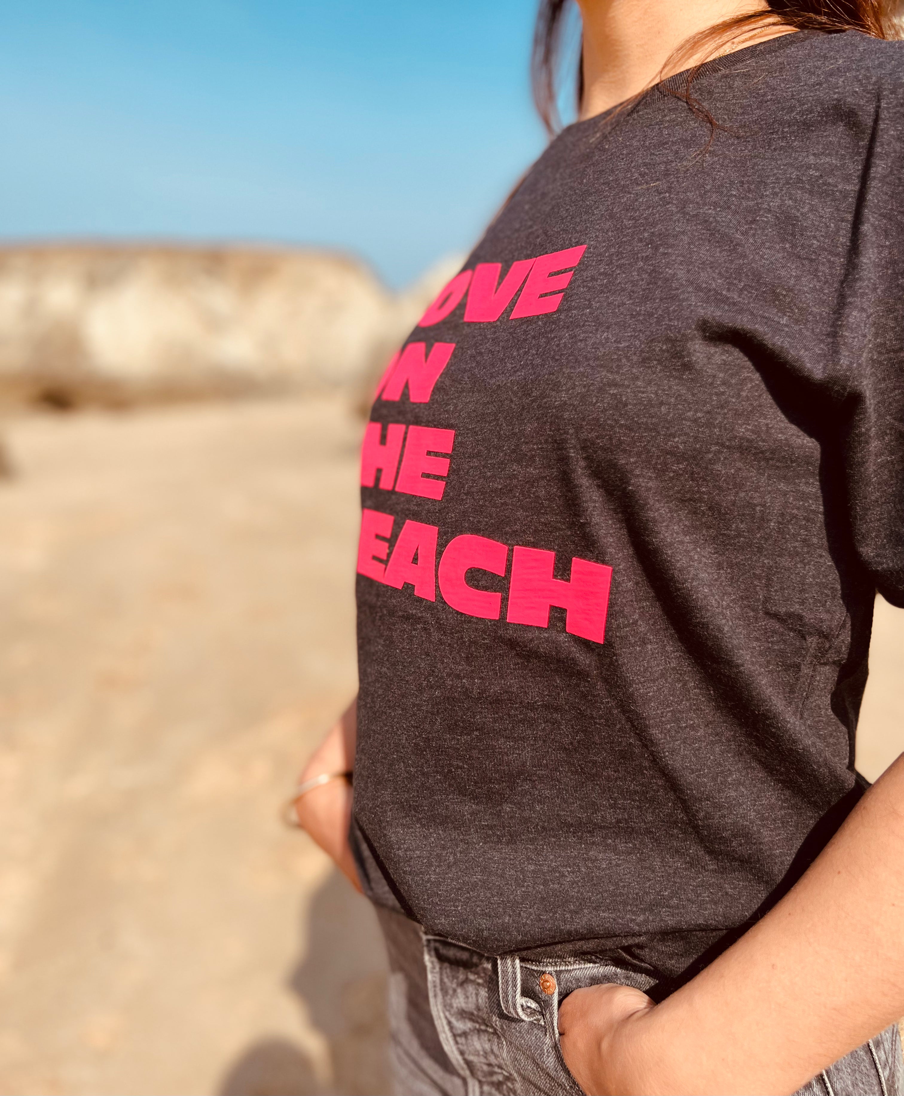 PANTRUCHE T-shirts LOVE ON THE BEACH T-shirt gris chiné S à L