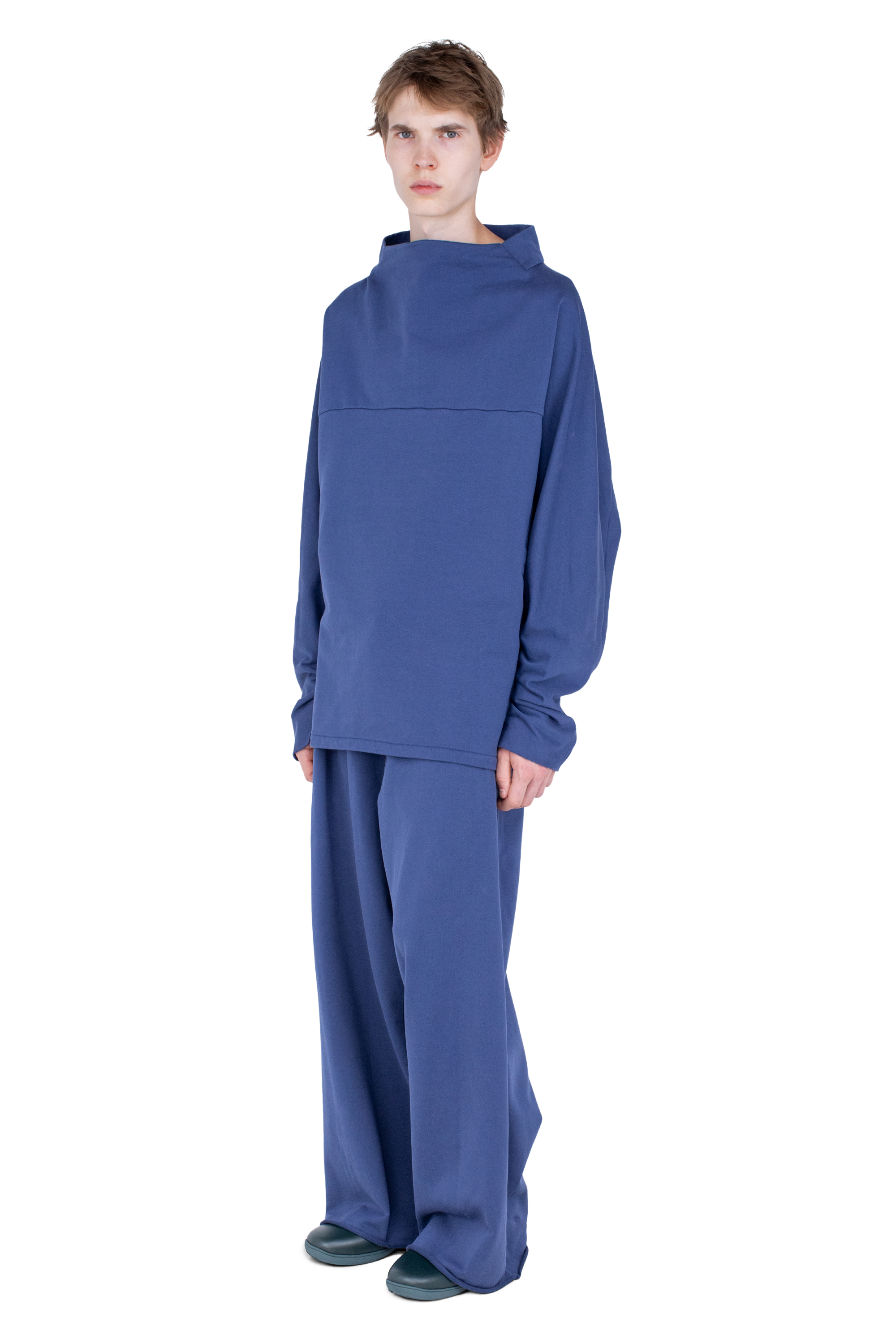 Kiko Kostadinov Tops VELEKA Pullover pull bleu marine coton bio