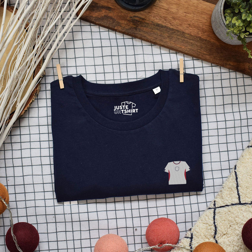 Juste Un T-shirt T-shirts Brodés Angleterre t-shirt brodé blanc