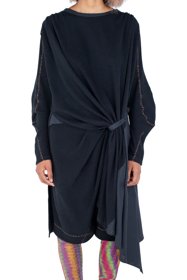 Kiko Kostadinov Dresses EIDER GODET Dress robe Ink Black coton