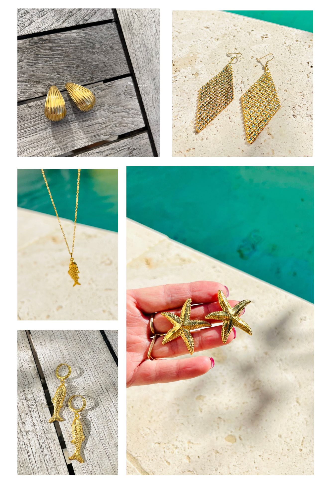 PANTRUCHE Boucles d'oreilles FISH poisson doré acier