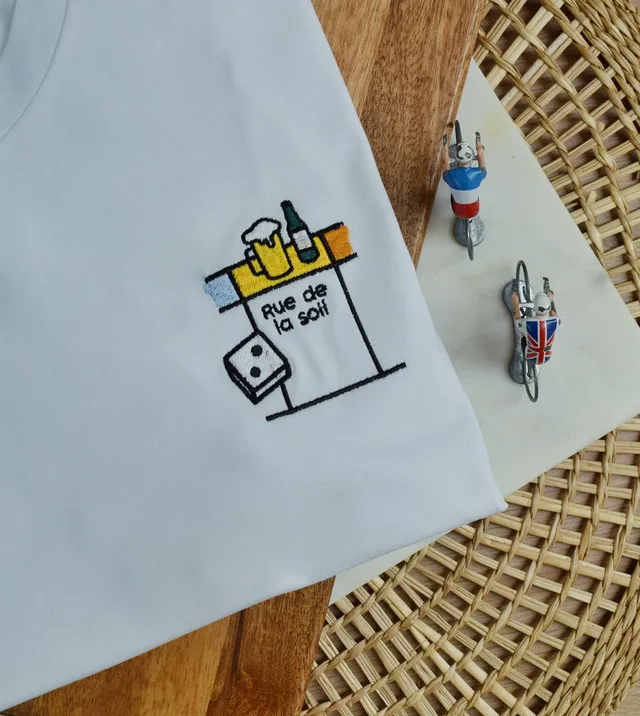 Juste Un T-shirt T-shirts Brodés Monopoly T-shirt brodé vert bouteille coton biologique