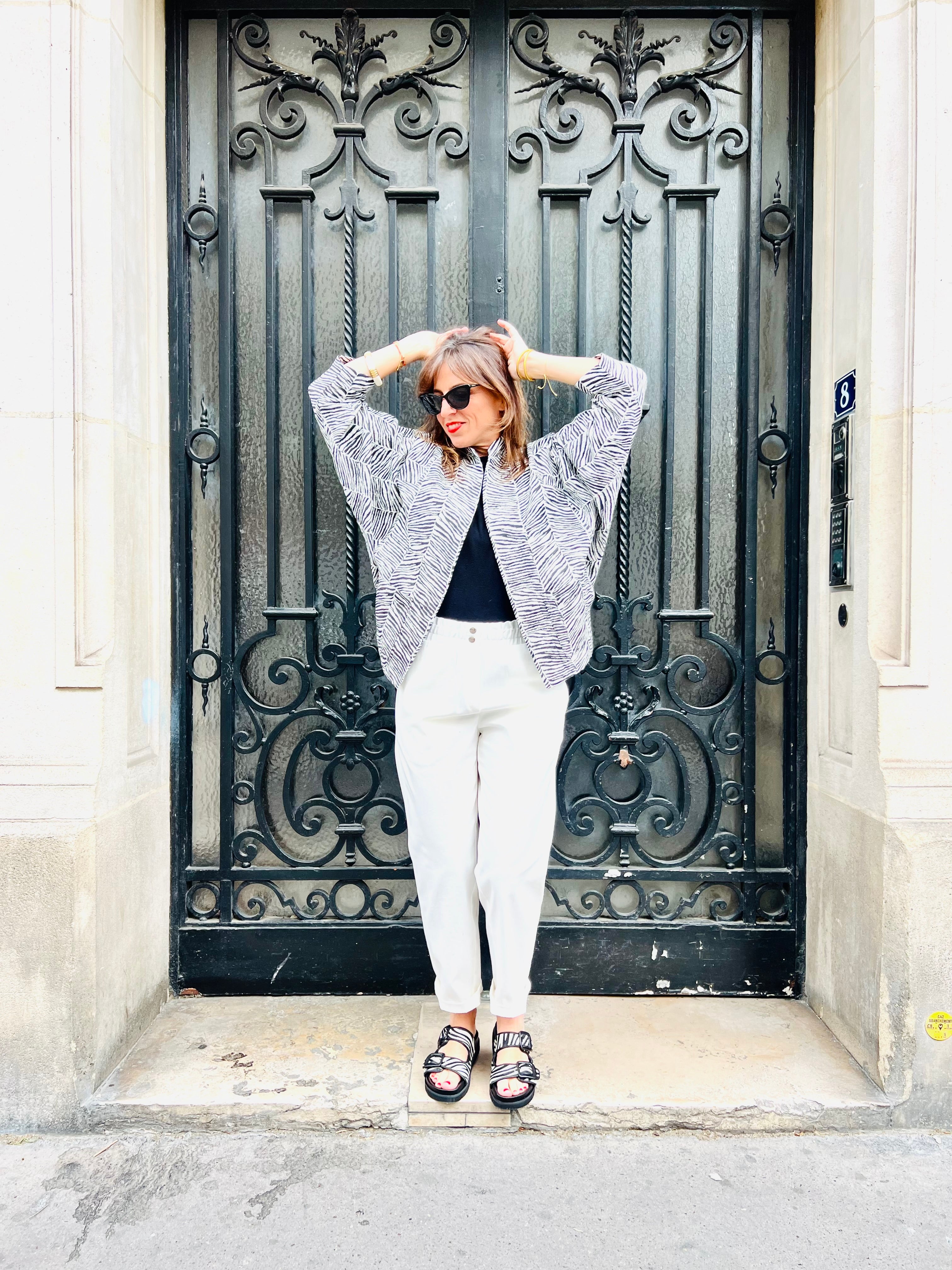 PANTRUCHE Vestes Veste ZOÉ zébrée jacquard coton
