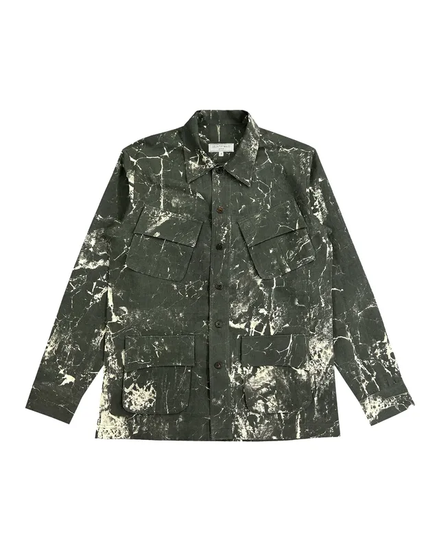 COUNTRYMADE Shirts Skin Texture Batik Overshirt surchemise lin coton batik