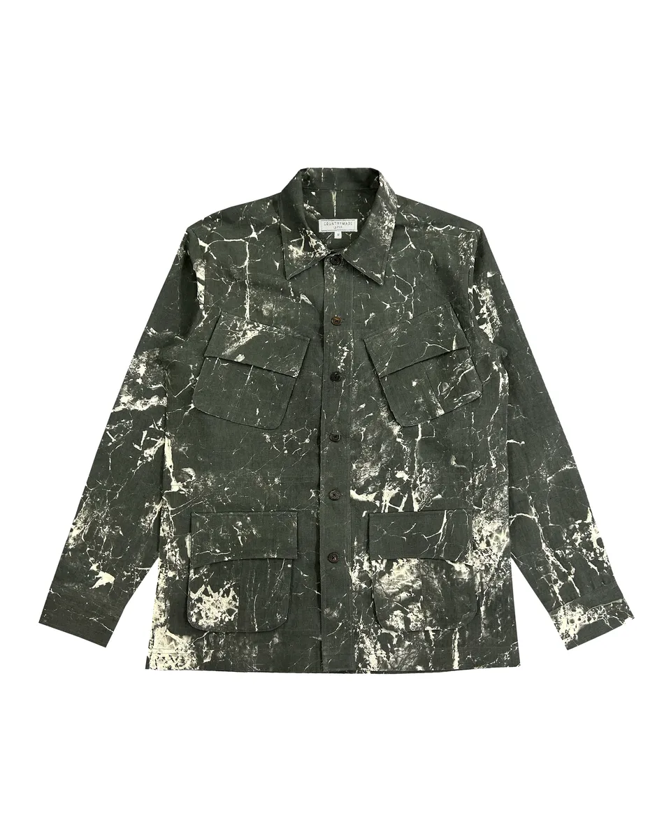 COUNTRYMADE Shirts Skin Texture Batik Overshirt surchemise lin coton batik
