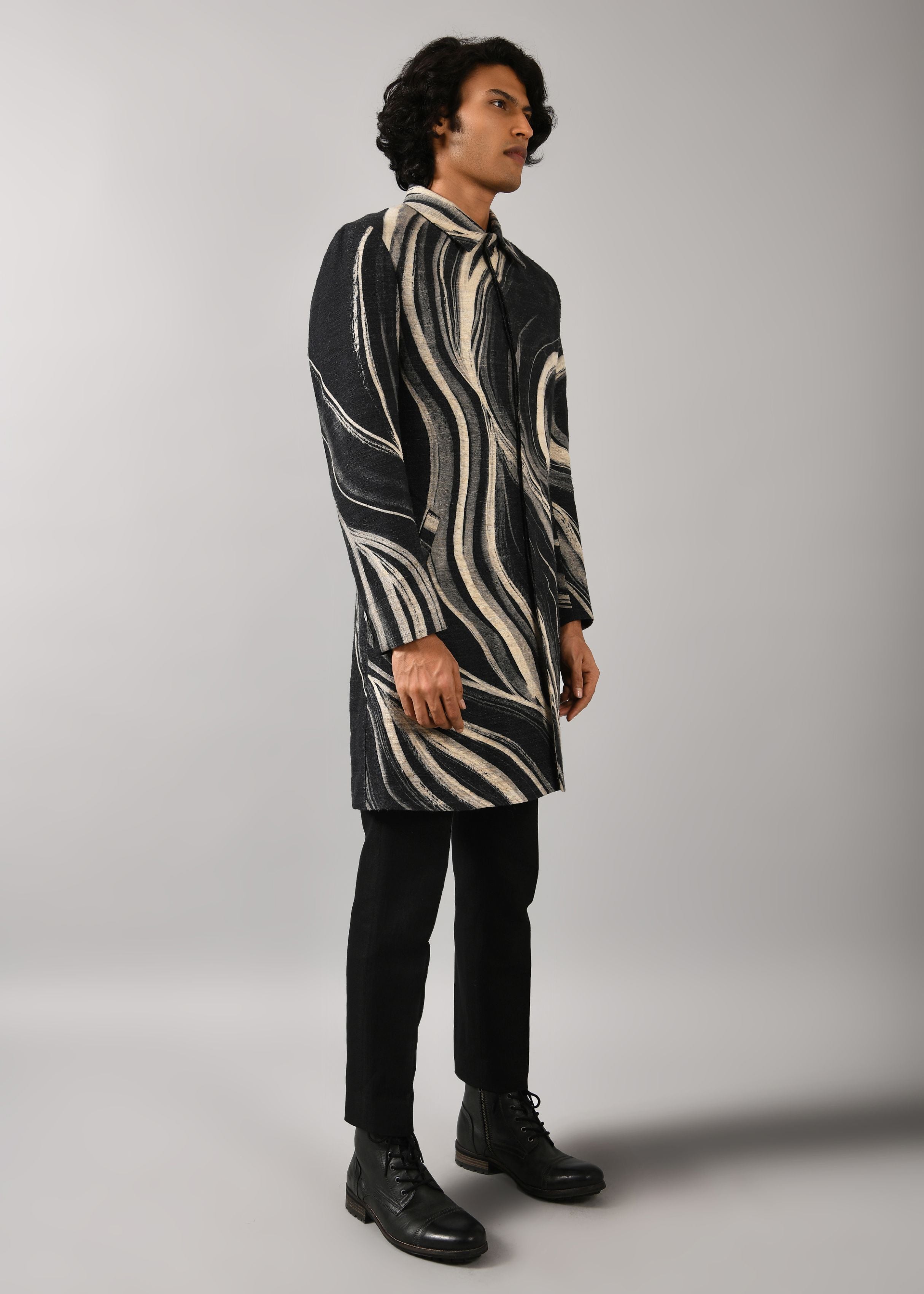 COUNTRYMADE Jackets Airborne strokes Overcoat pardessus soie Ghiccha