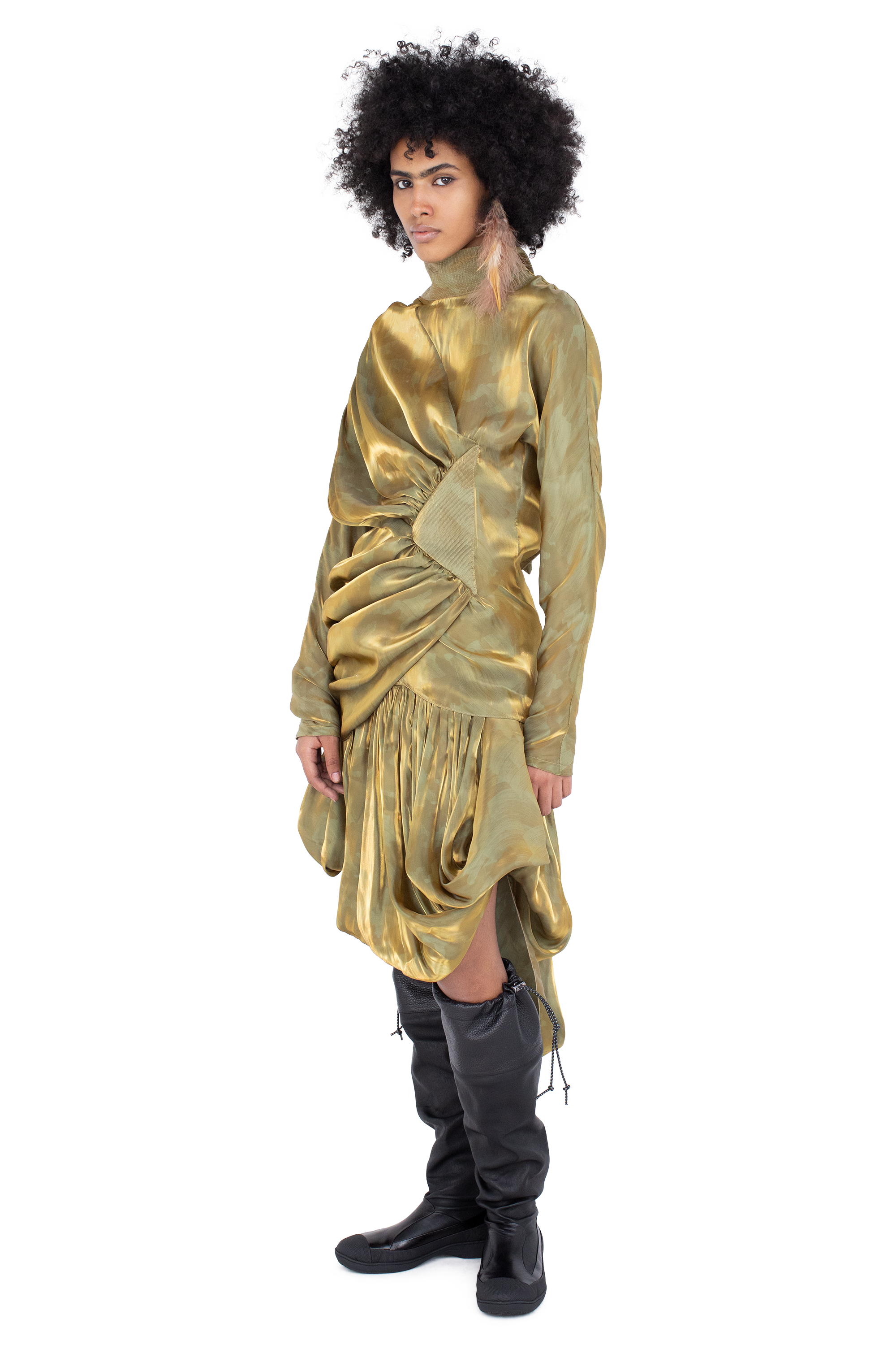 Kiko Kostadinov Tops JACANA Blouse blouse Gold Brush satin métallisé