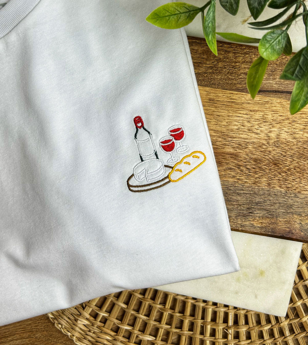 Juste Un T-shirt T-shirts Brodés Planche Apéro T-shirt brodé