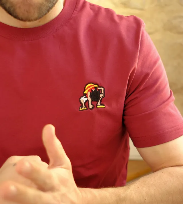 Juste Un T-shirt T-shirts Brodés Pirate Punch brodé coton bio