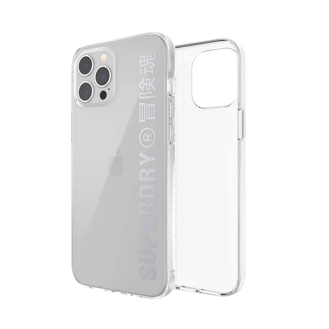 Superdry Coques de Protection 42591 coque iPhone 12 transparente argent
