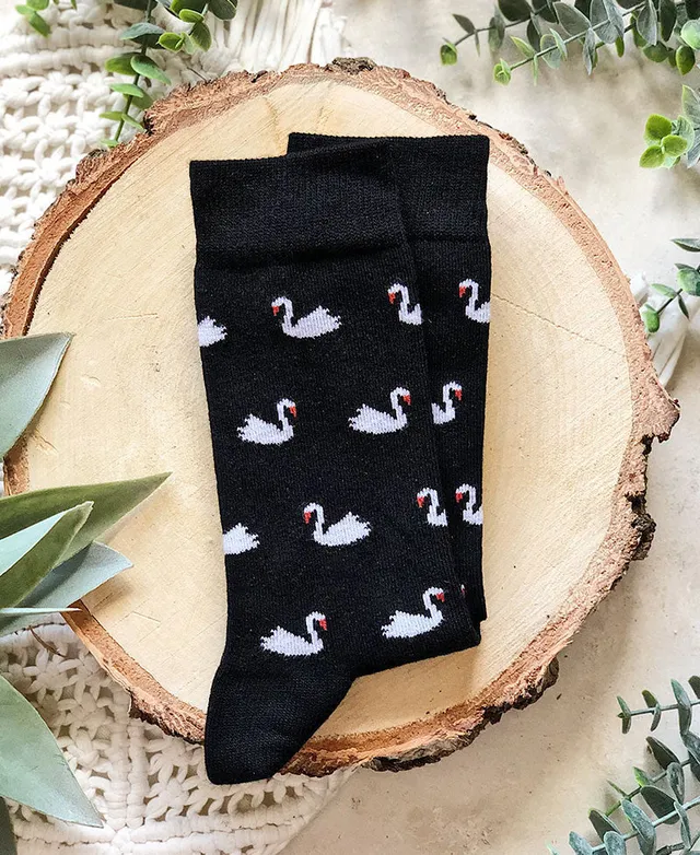 Juste Un T-shirt Chaussettes x Socksocket Les Blanche chaussettes 36/40-41/46 cygnes blancs