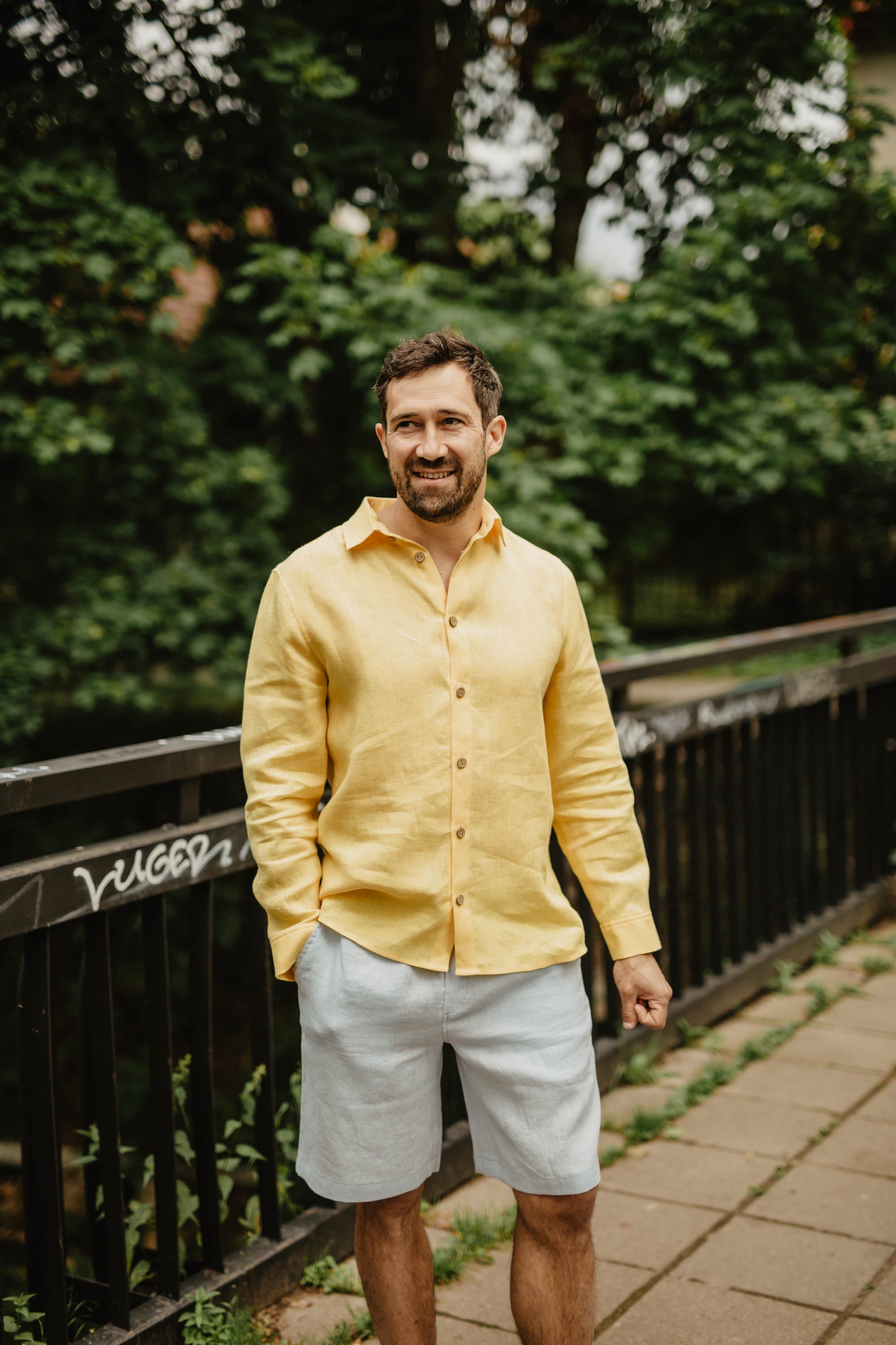 Laumė linen Men's clothing NAGLIS chemise en lin blanc crème