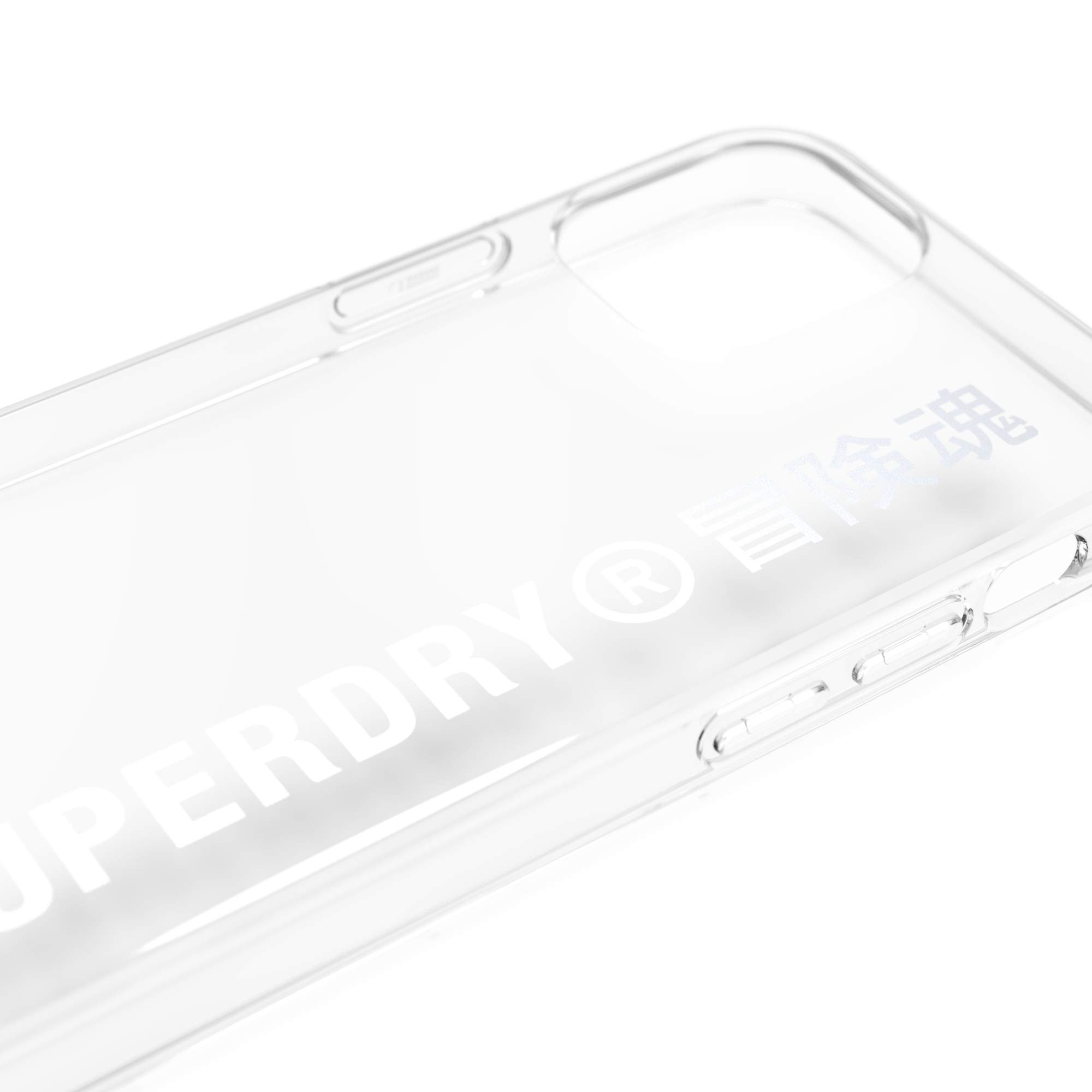 Superdry Coques de Protection Coque iPhone 12 Mini transparente argent