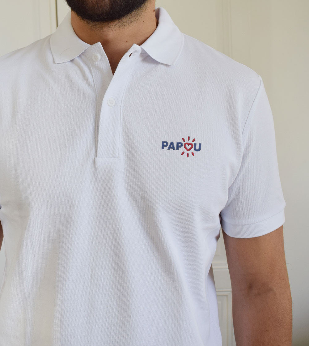 Juste Un T-shirt Polos Papou polo brodé cadeau papa