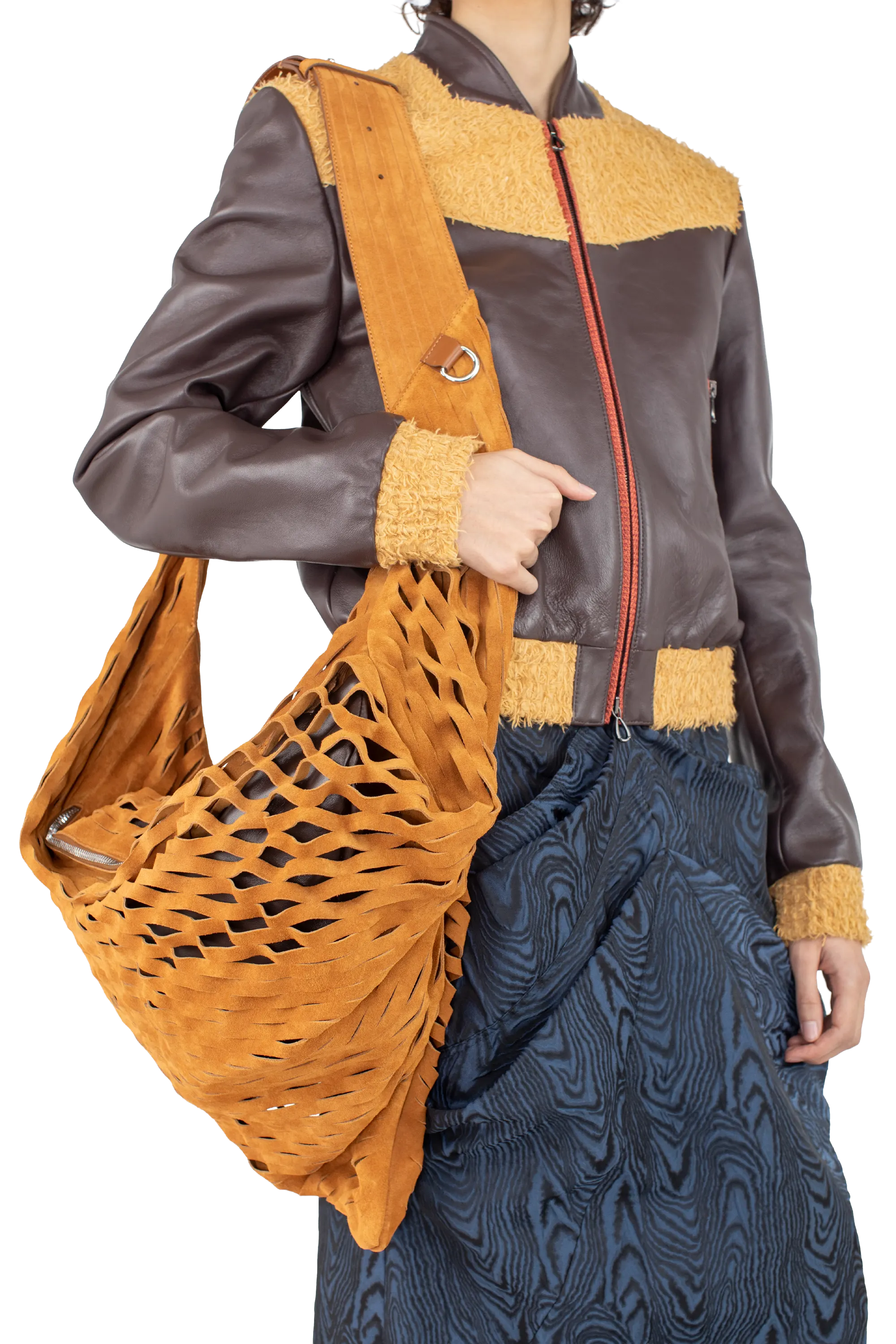 Kiko Kostadinov Bags FIORE Twisted Bag sac Caramel nubuck cuir