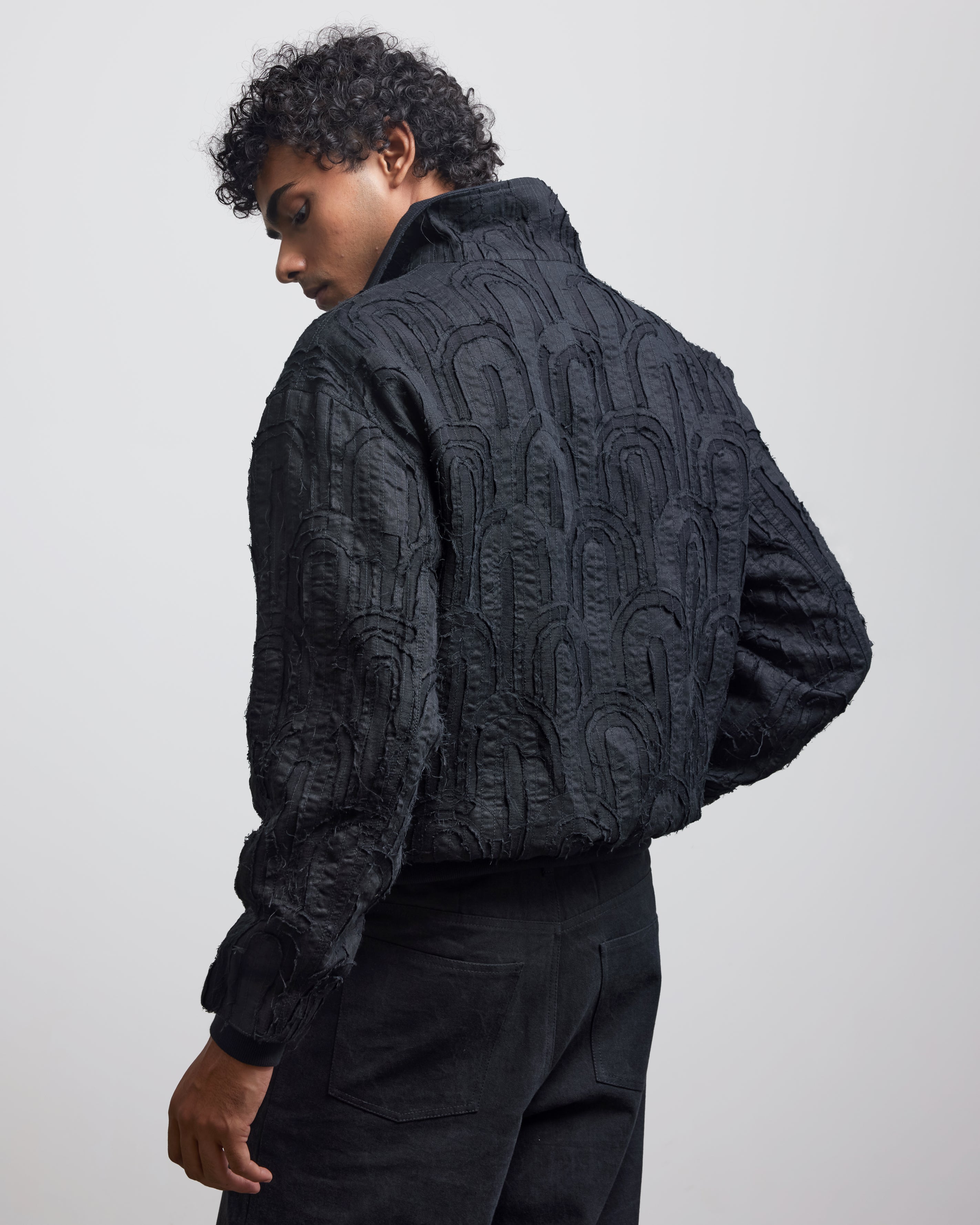 COUNTRYMADE Jackets FRAY MULTI ARCH FLIGHT JACKET bomber brodé en lin