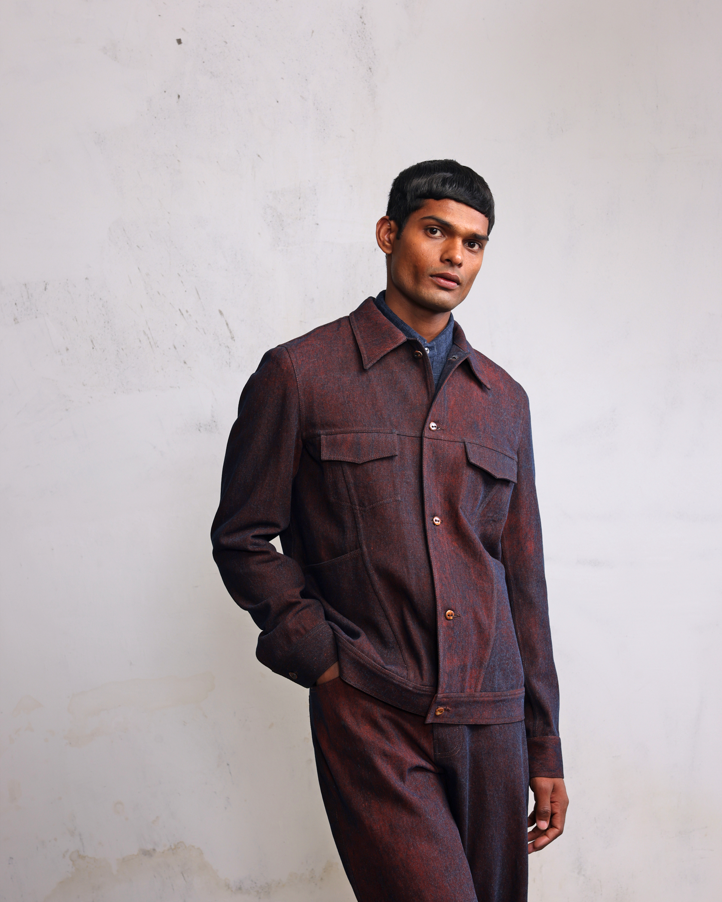 COUNTRYMADE Jackets Tarnished denim jacket veste denim enduit rouille