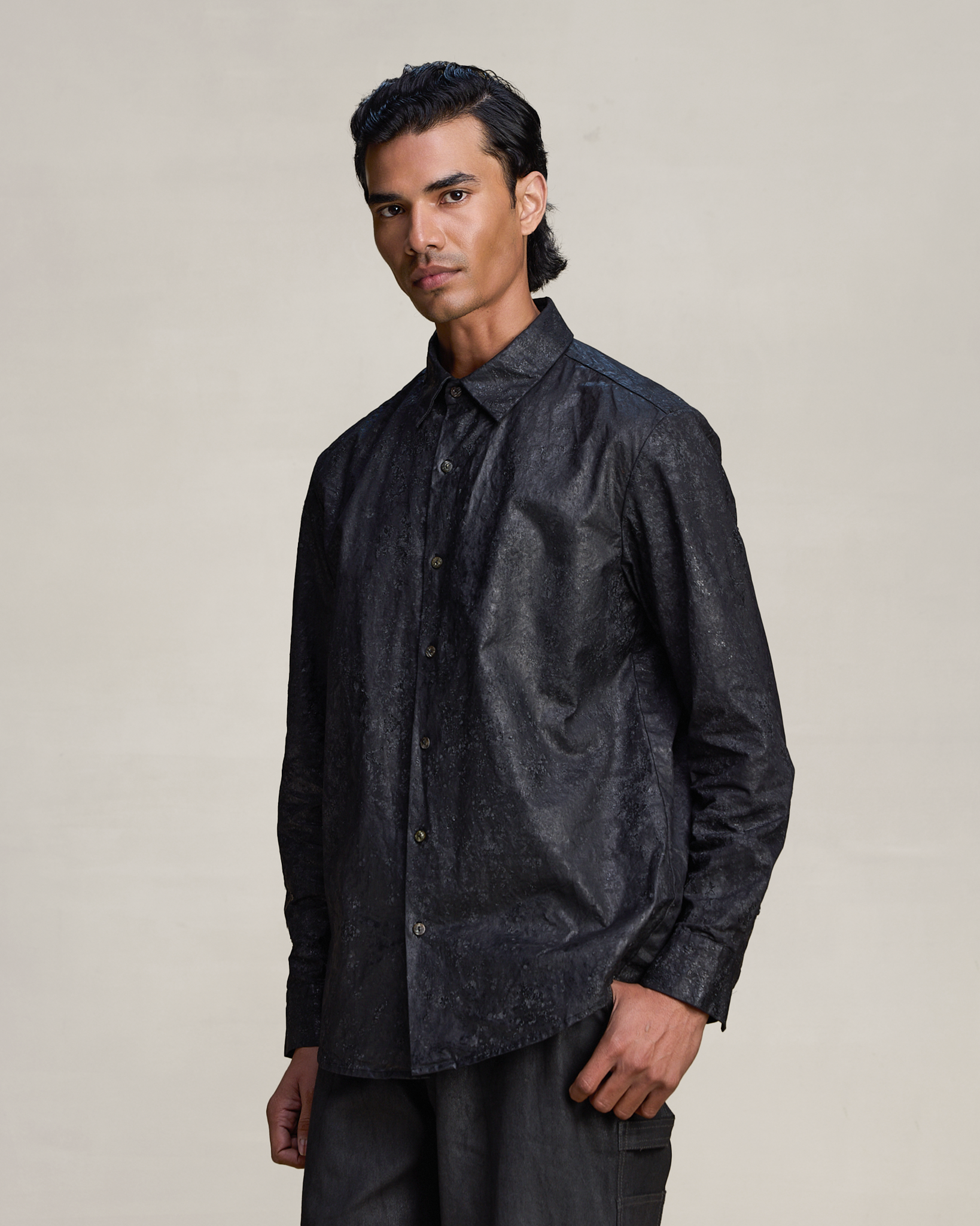COUNTRYMADE Shirts CORRODE TAR SHIRT chemise coton enduit