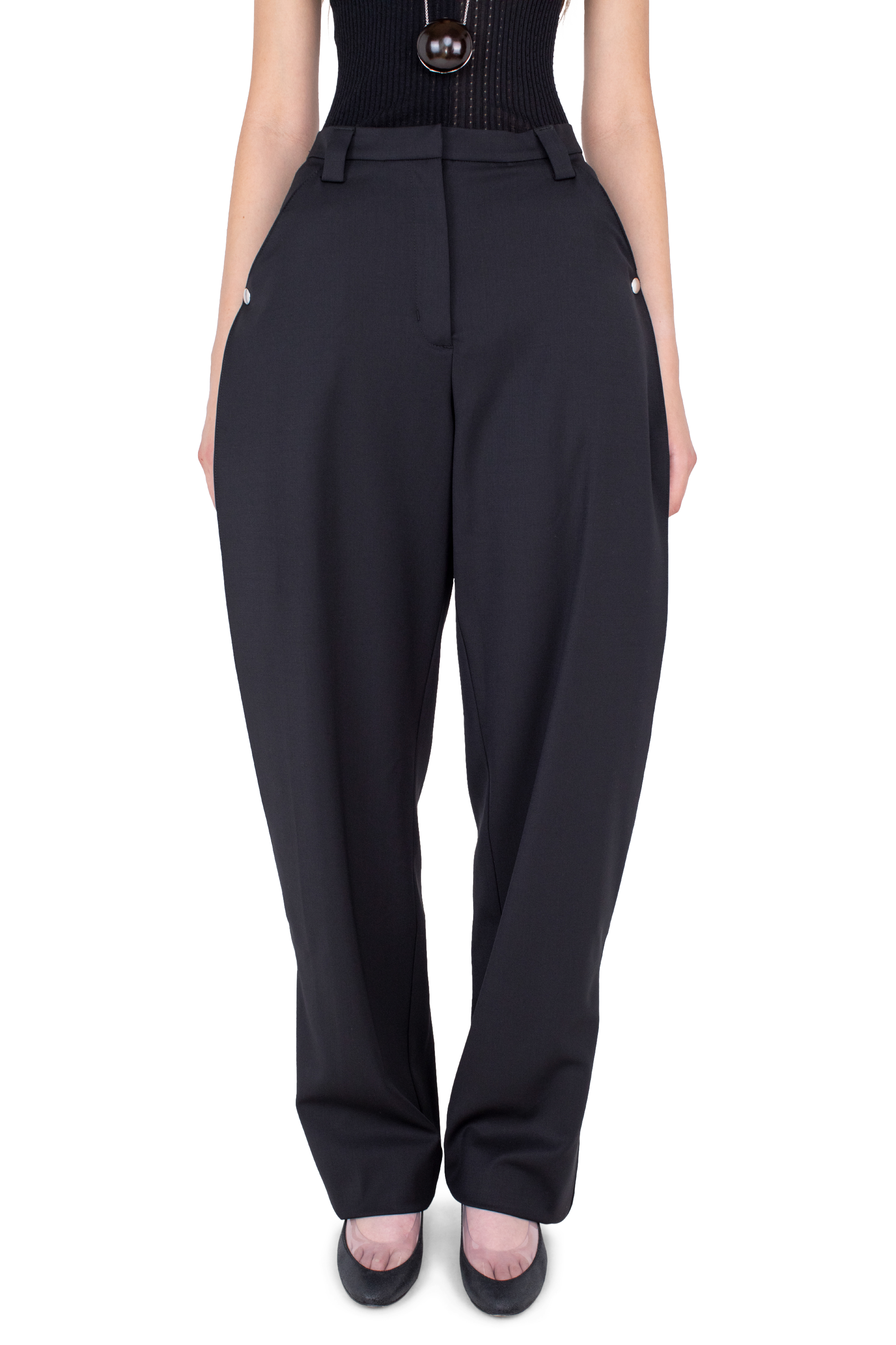 Kiko Kostadinov Bottoms TERN Trousers pantalon noir laine