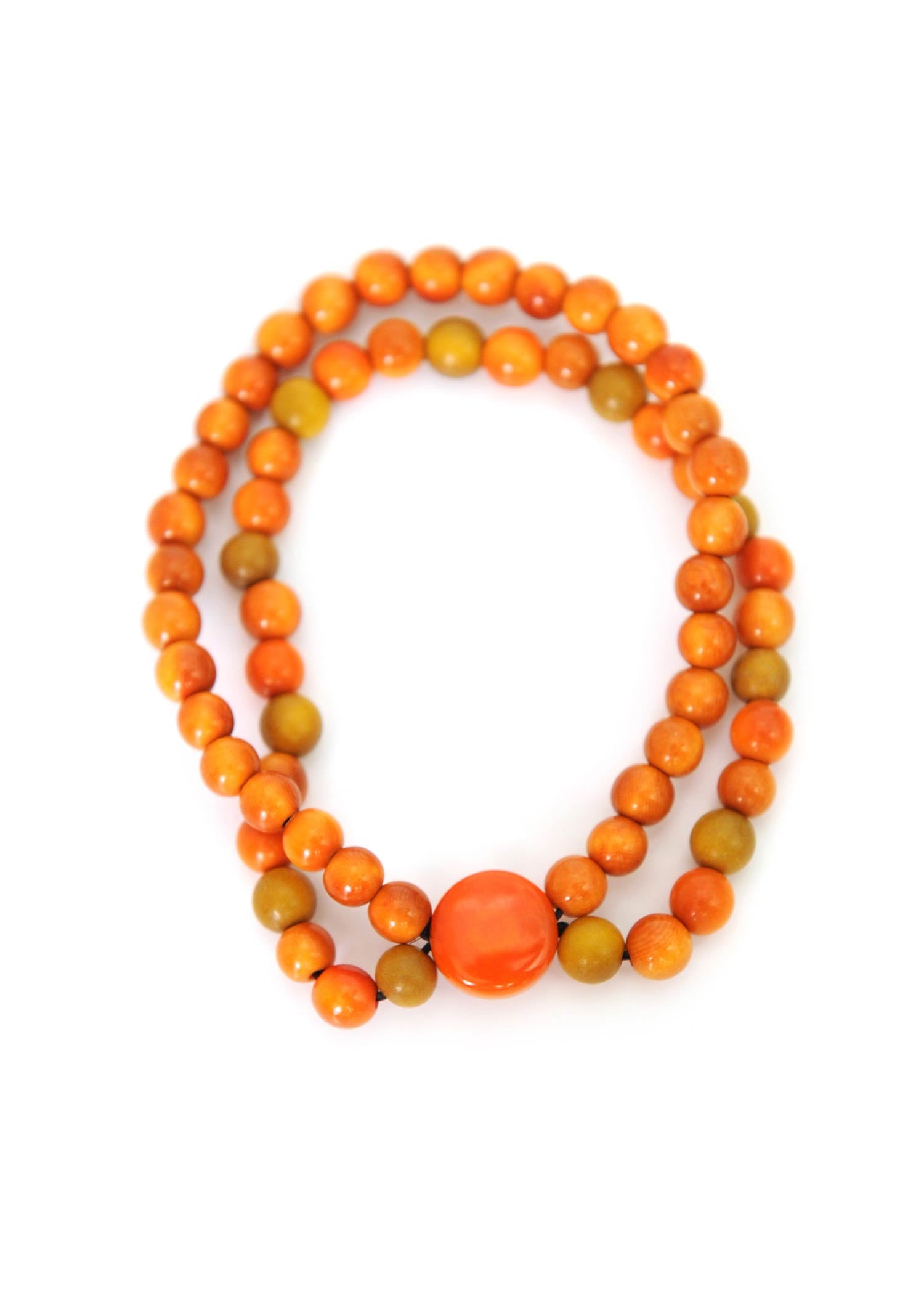 Sourire Multicolore Bracelets Perlita bracelet double en ivoire végétal coloris ardoise bronze jaune