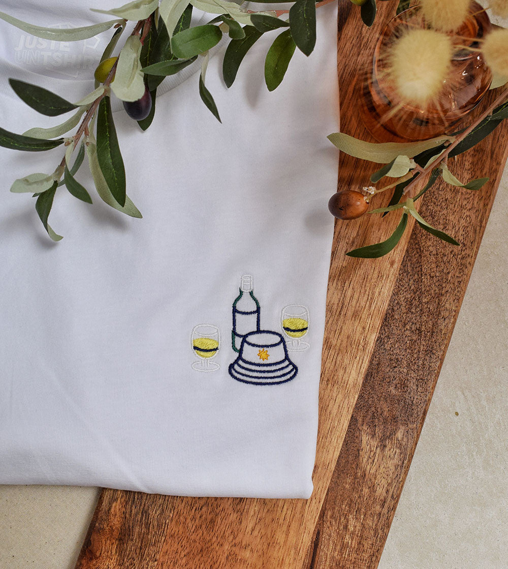 Juste Un T-shirt T-shirts Brodés Pastis Bob T-shirt brodé coton bio