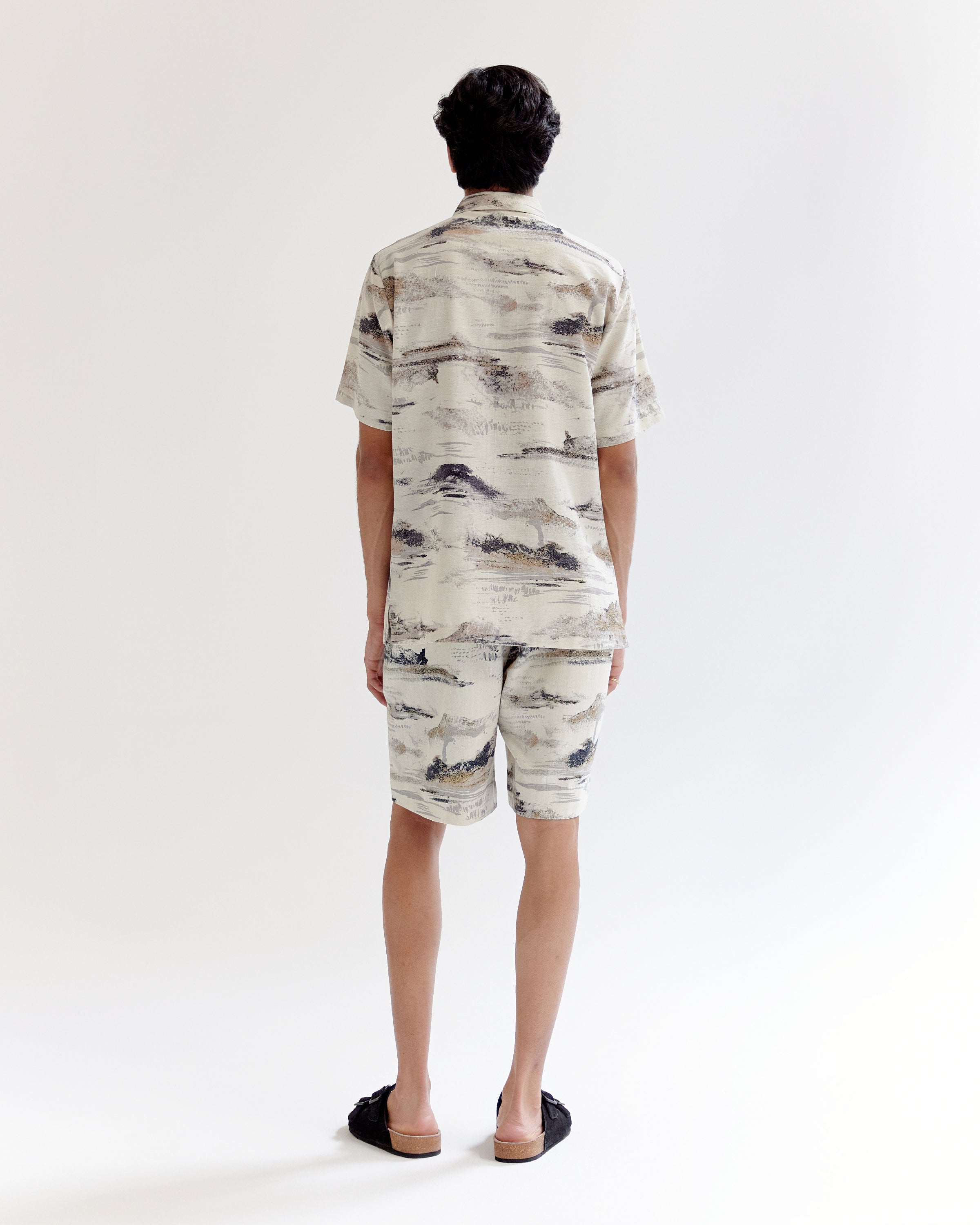 COUNTRYMADE Shirts Arid Brush stroke Shirt chemise en lin imprimée