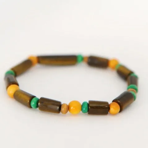 Sourire Multicolore Bracelets Cylindro bracelet en tagua turquoise