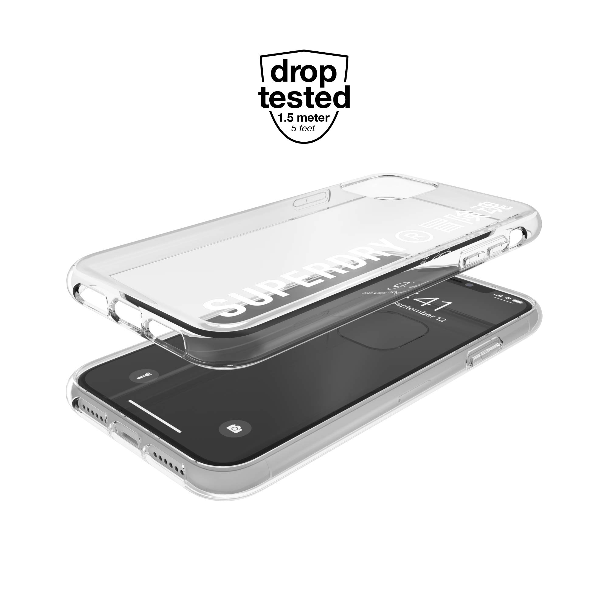 Superdry Coques de Protection coque iPhone 11 transparente blanche
