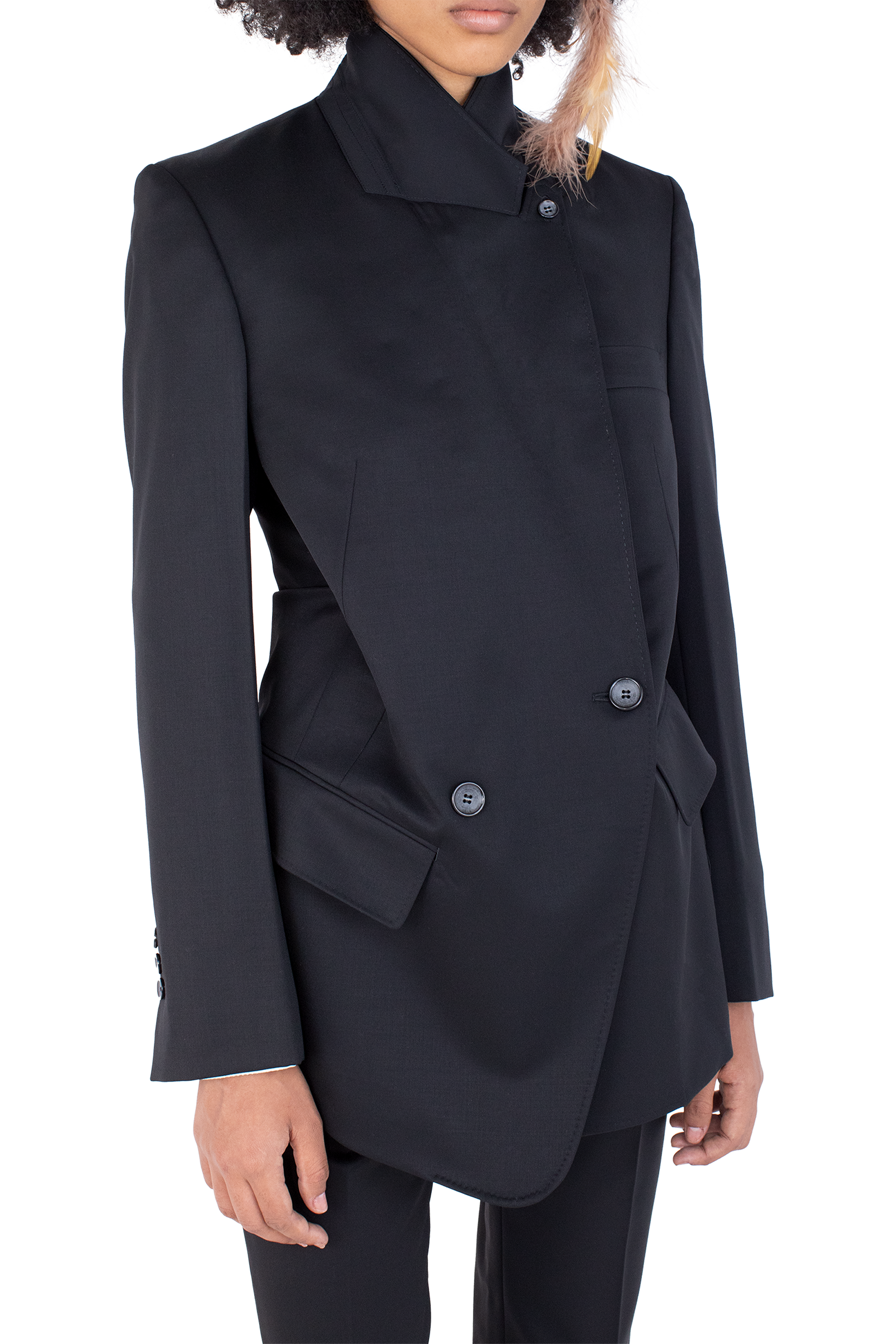 Kiko Kostadinov Outerwear EGRET Tailored Jacket veste Jet Black 34-42 laine