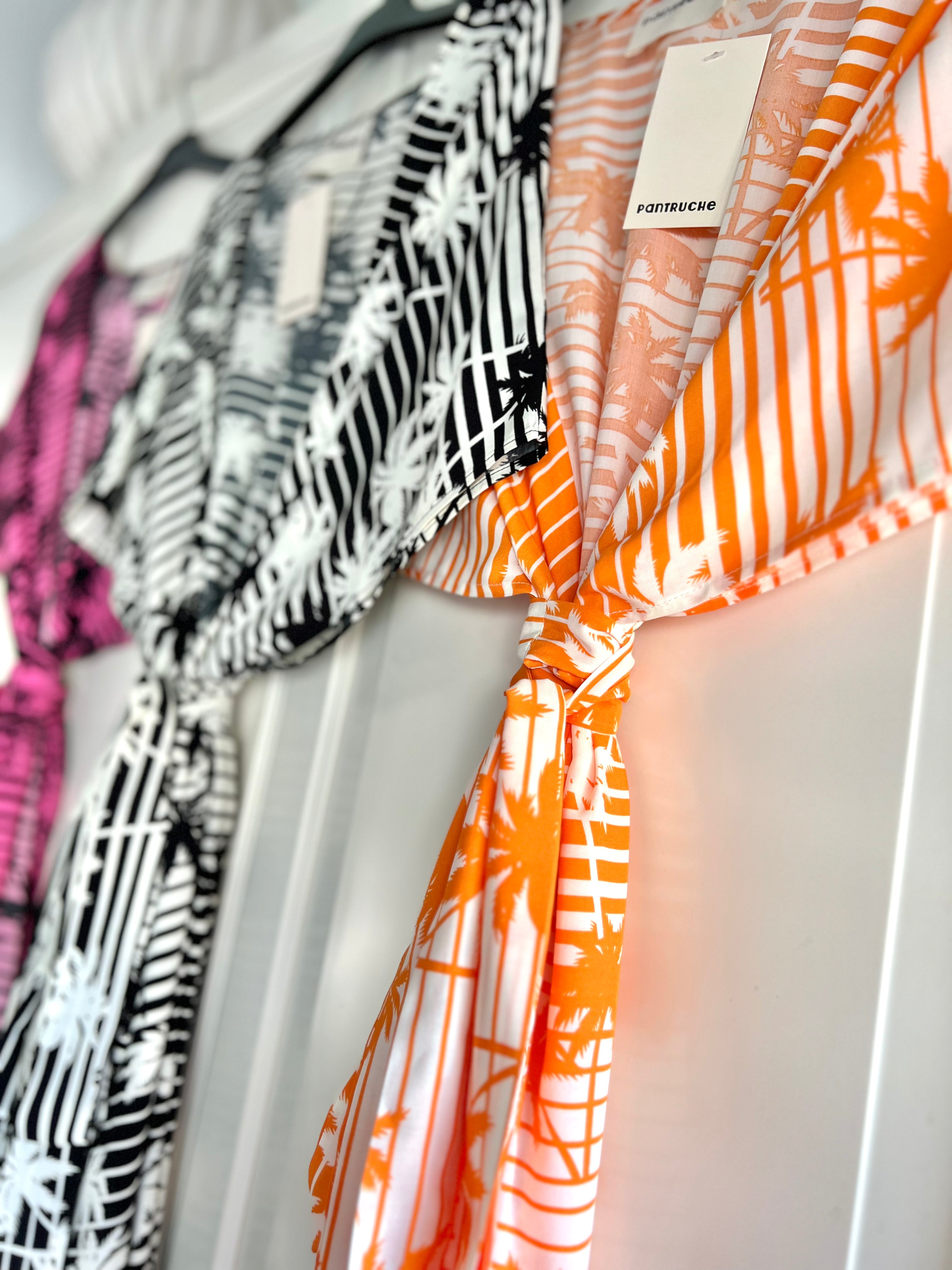 PANTRUCHE Kimonos PALMA orange kimono long taille unique en viscose