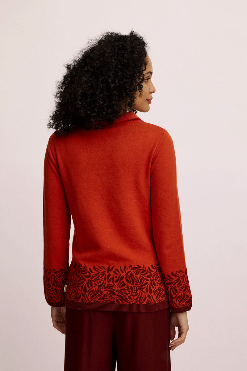 Sourire Multicolore Pulls pull jacquard coton bio rooibos GOTS