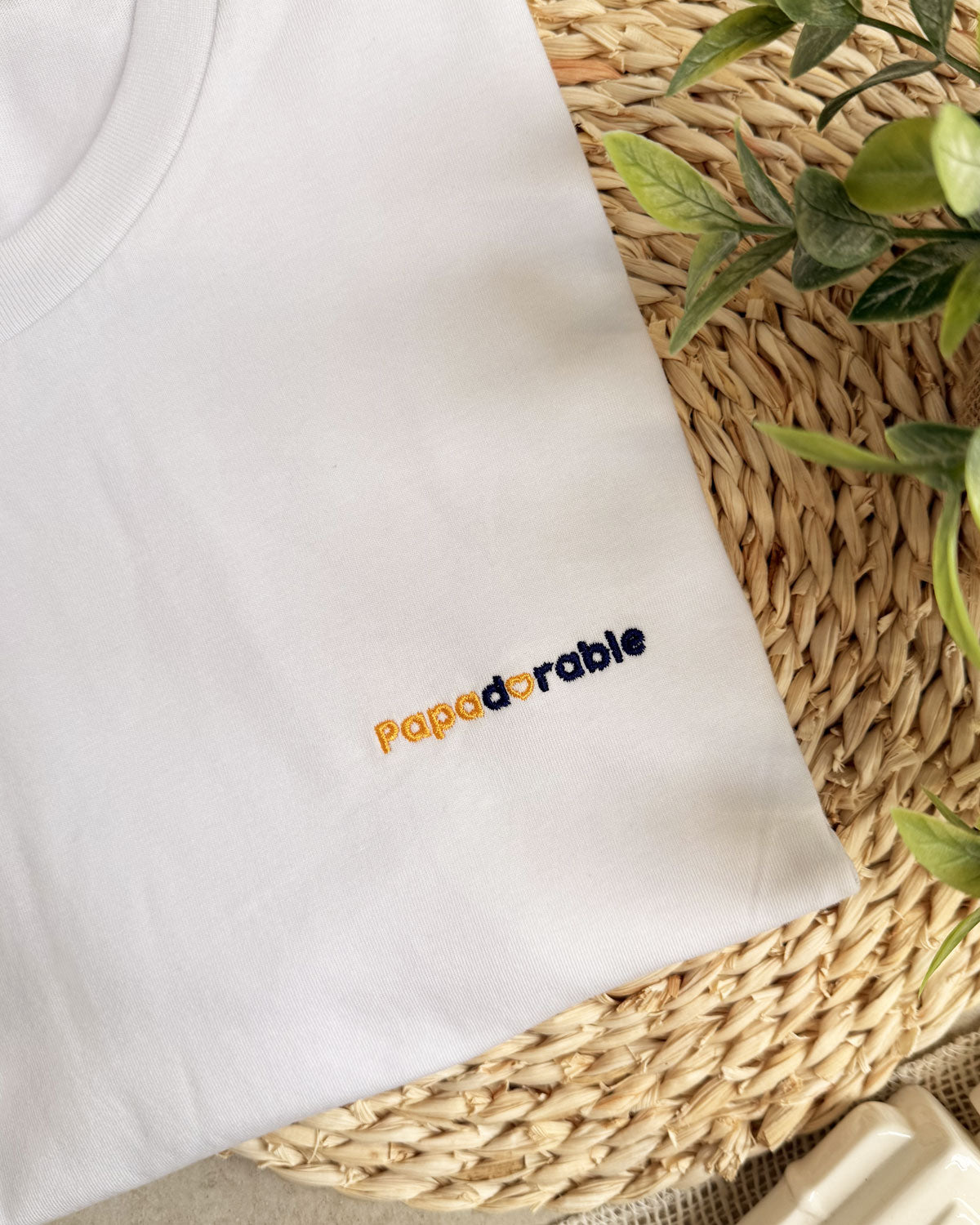 Juste Un T-shirt T-shirts Brodés Papadorable t-shirt brodé papa
