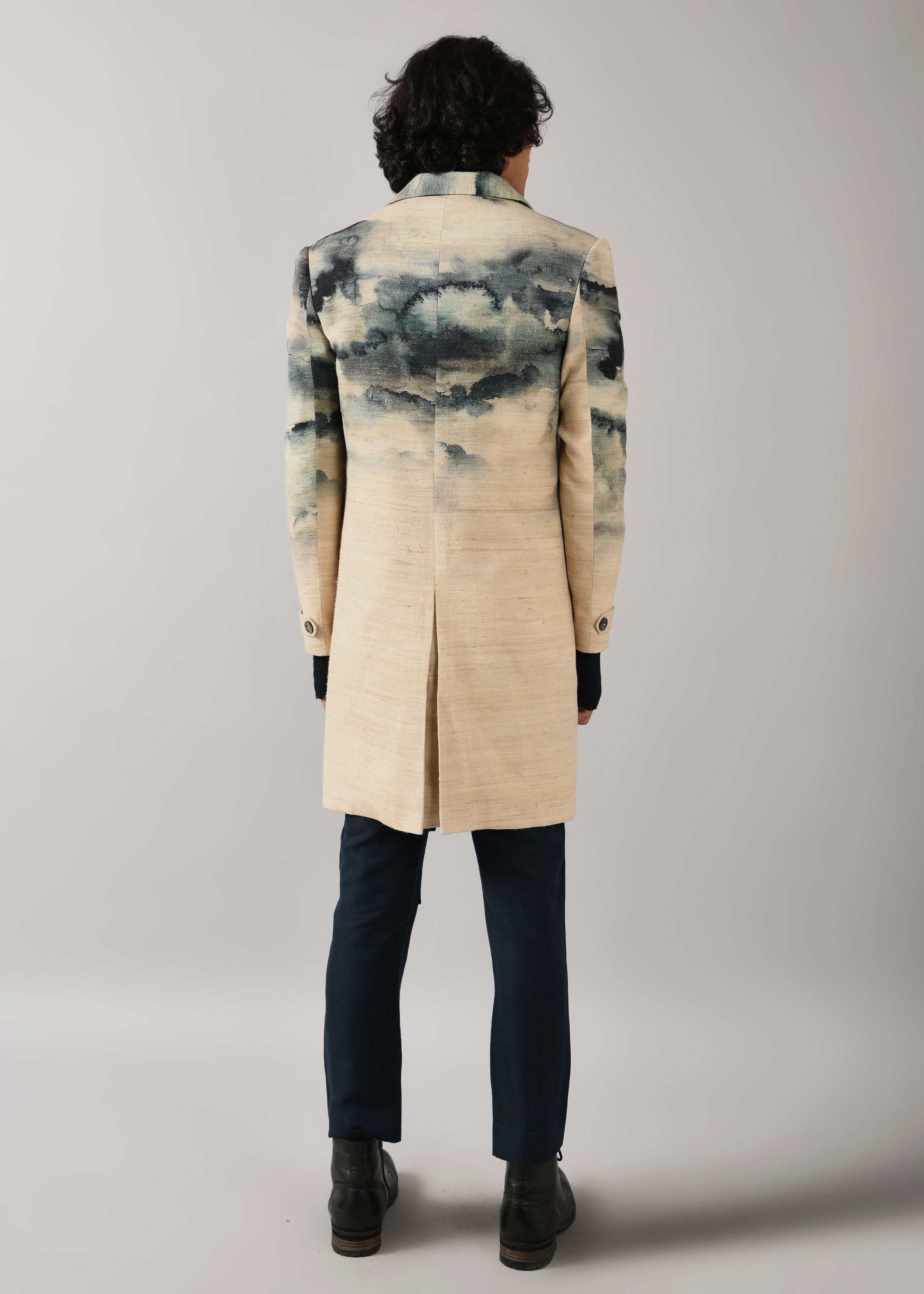 COUNTRYMADE Jackets Camo-Clouds Trench Coat trench en soie artisanale