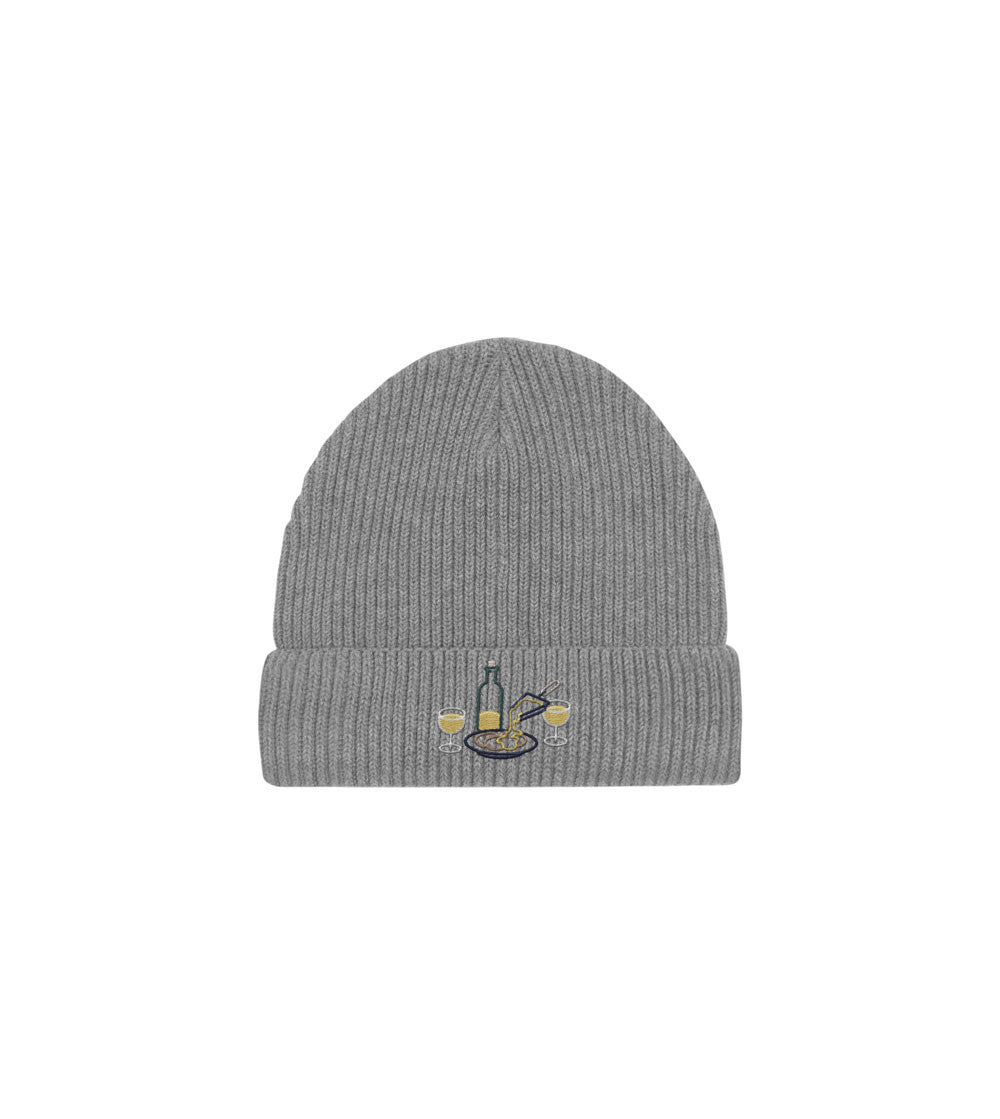 Juste Un T-shirt Bonnets Raclette bonnet brodé bleu marine