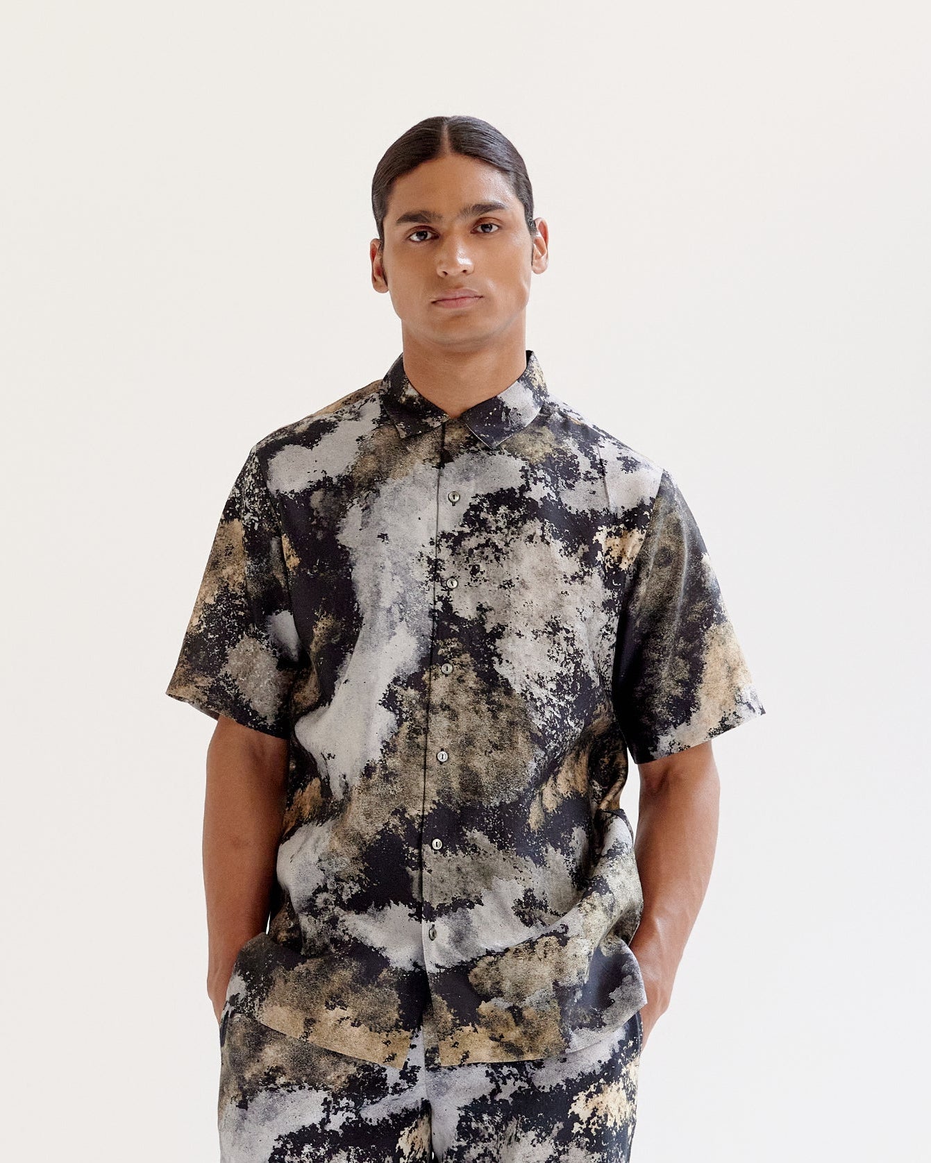 COUNTRYMADE Shirts Trail Dust Dust Cloud Camo Half Shirt en soie